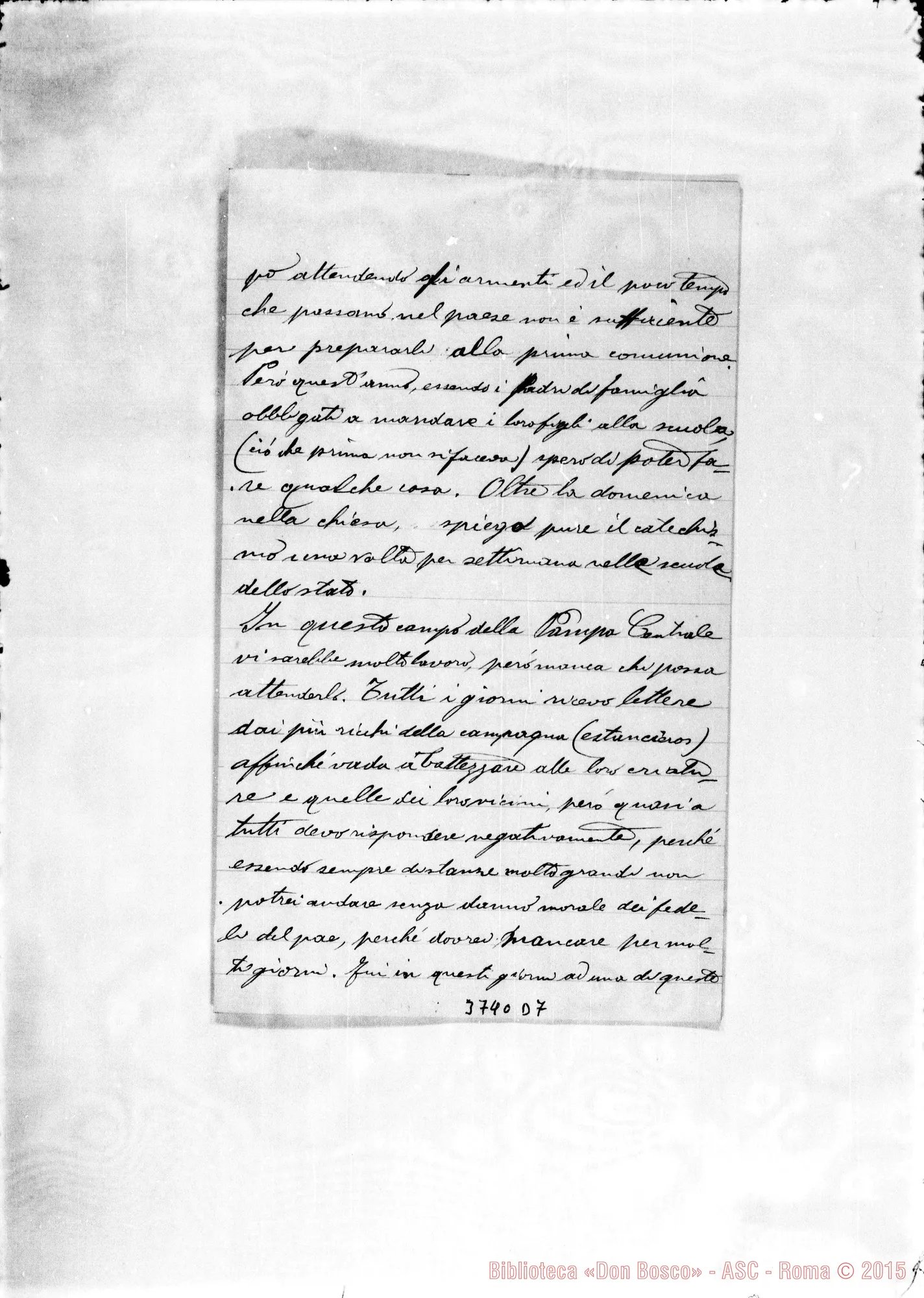 Fotogramma D 7 — Franchini Giovanni, SDB S. Rosa Toaz, 28-03-1897 Autogr. Rua