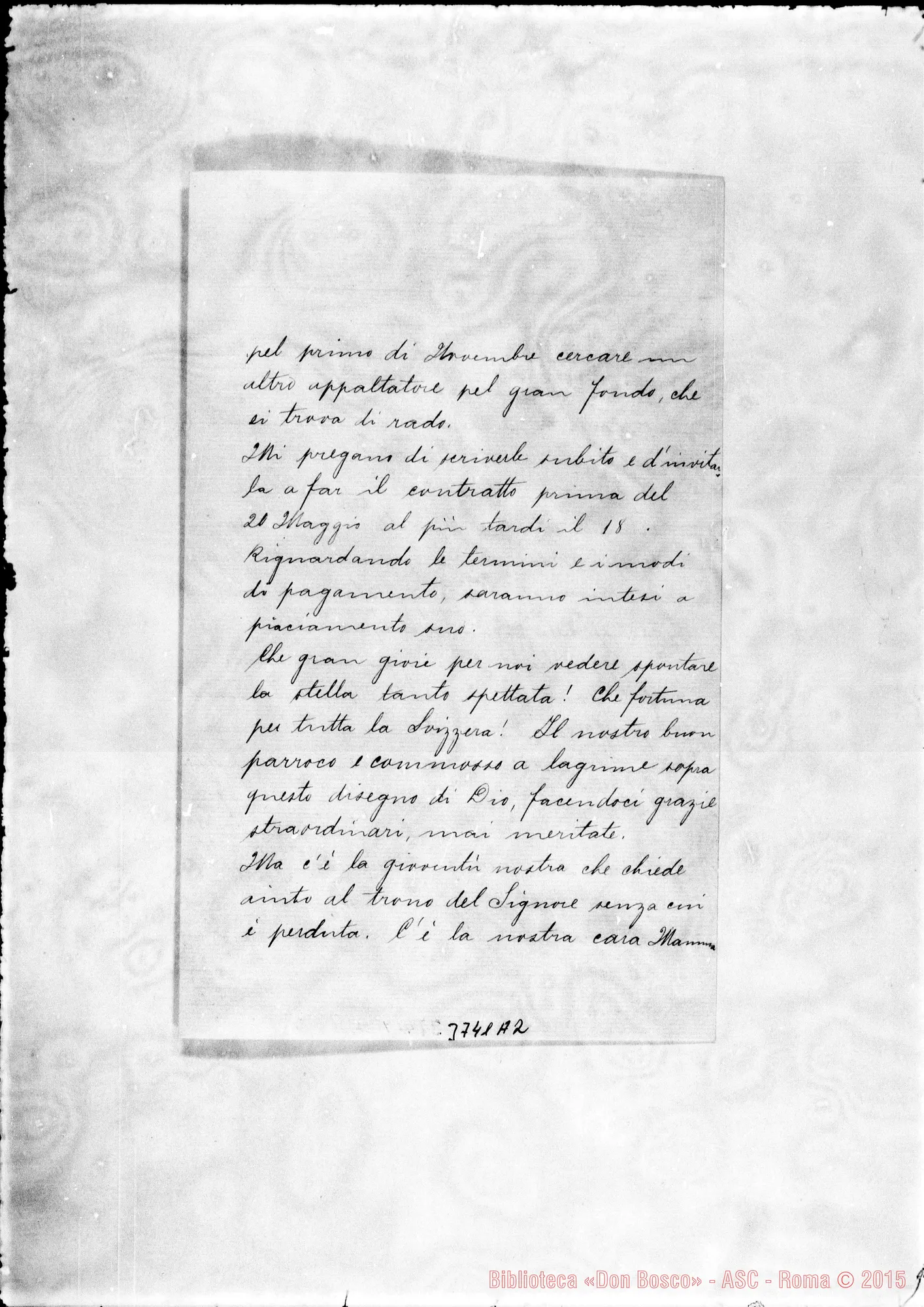 Fotogramma A 2 — Frey Elise Muri, 9-05-1895 Autogr. Rua