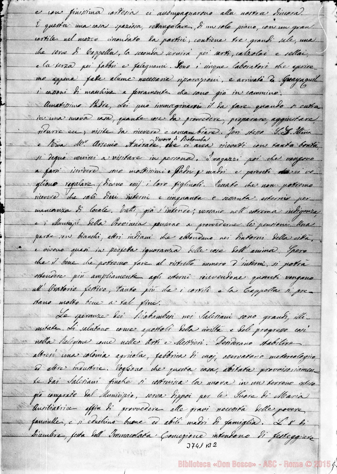 Fotogramma B 2 — « « Riobamba, 21-11-1891 Autogr. Rua