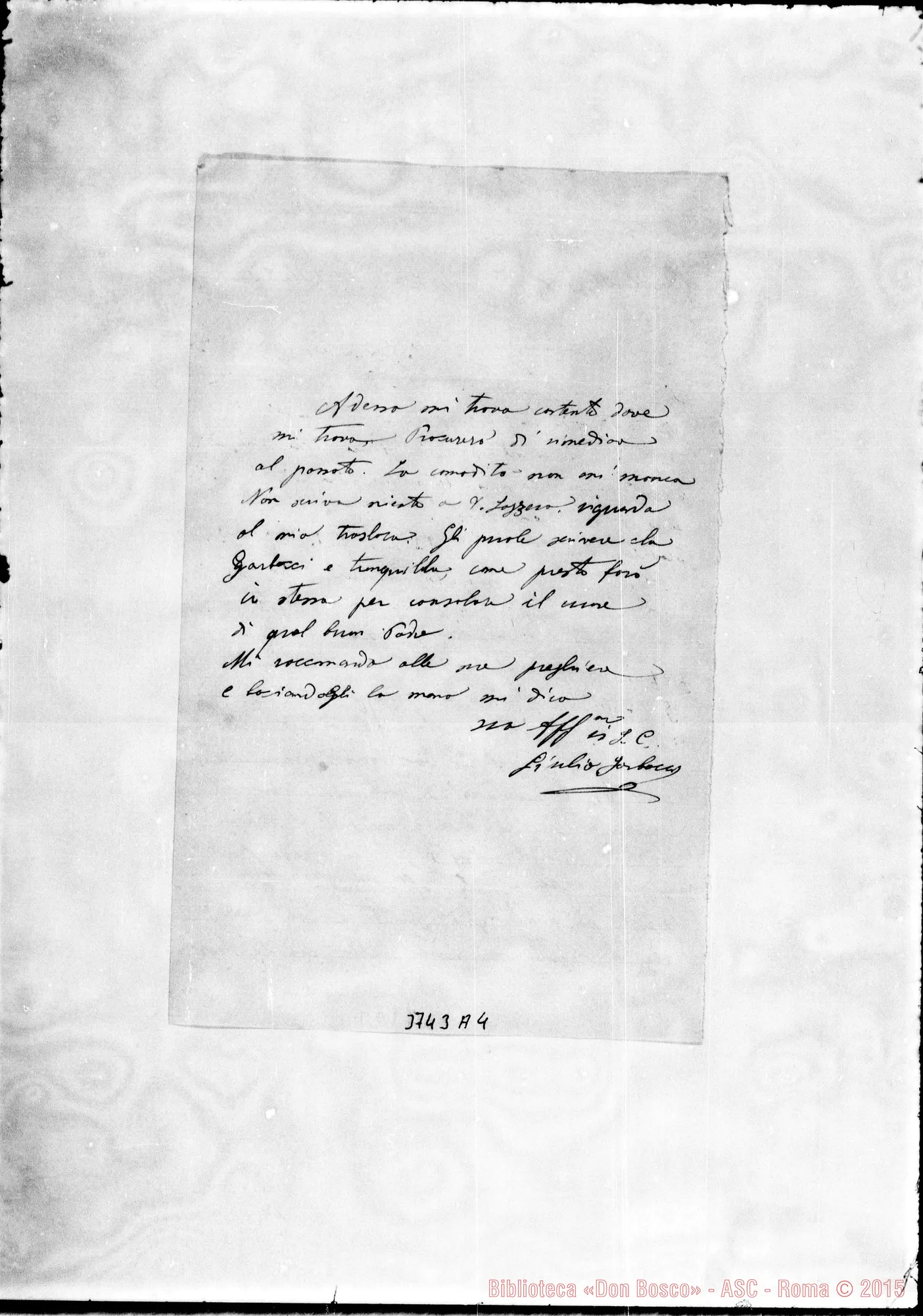 Fotogramma A 4 — Garbacci Giulio, coad. SDB Marsala, 16-10-1895
