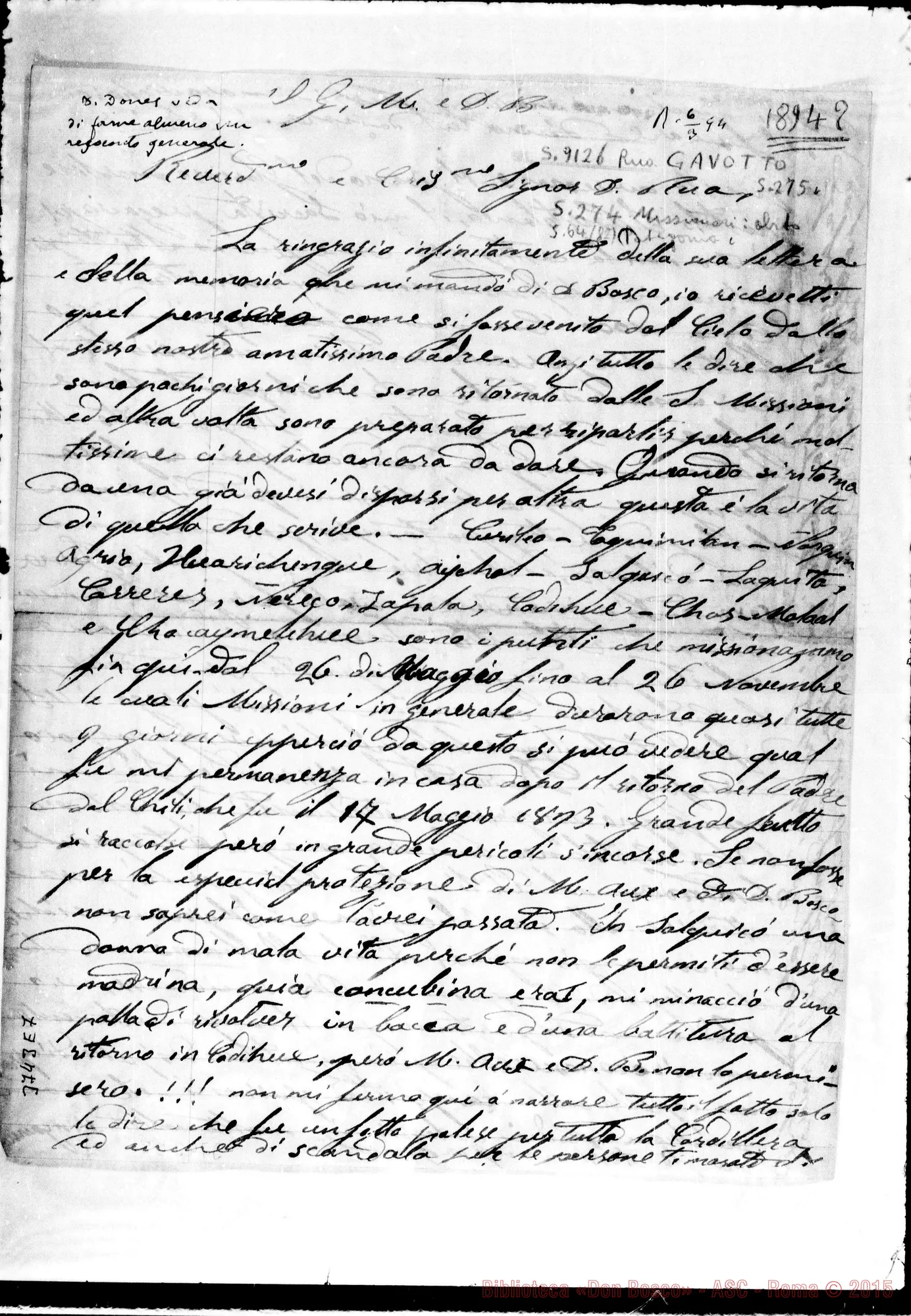 Fotogramma E 7 — « « s.l. s.d. Autogr. Rua