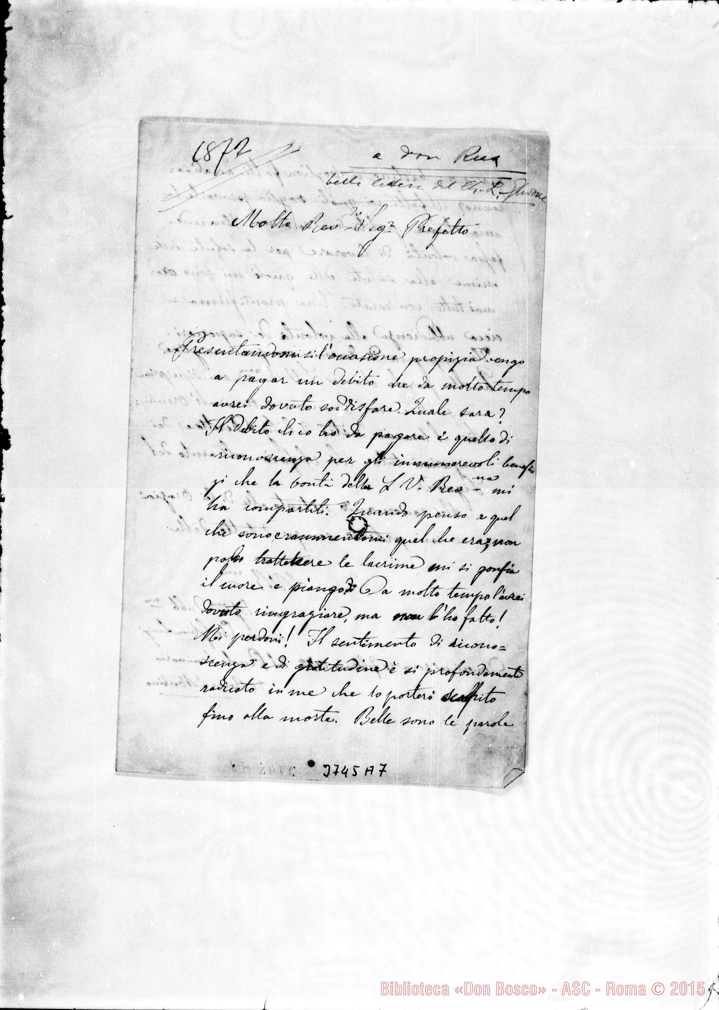Fotogramma A 7 — Ghione Luigi, ch. SDB B.S. Martino, 18-02-1872