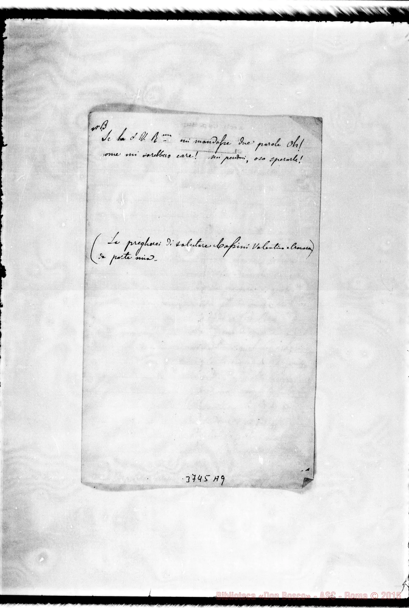 Fotogramma A 9 — Ghione Luigi, ch. SDB B.S. Martino, 18-02-1872