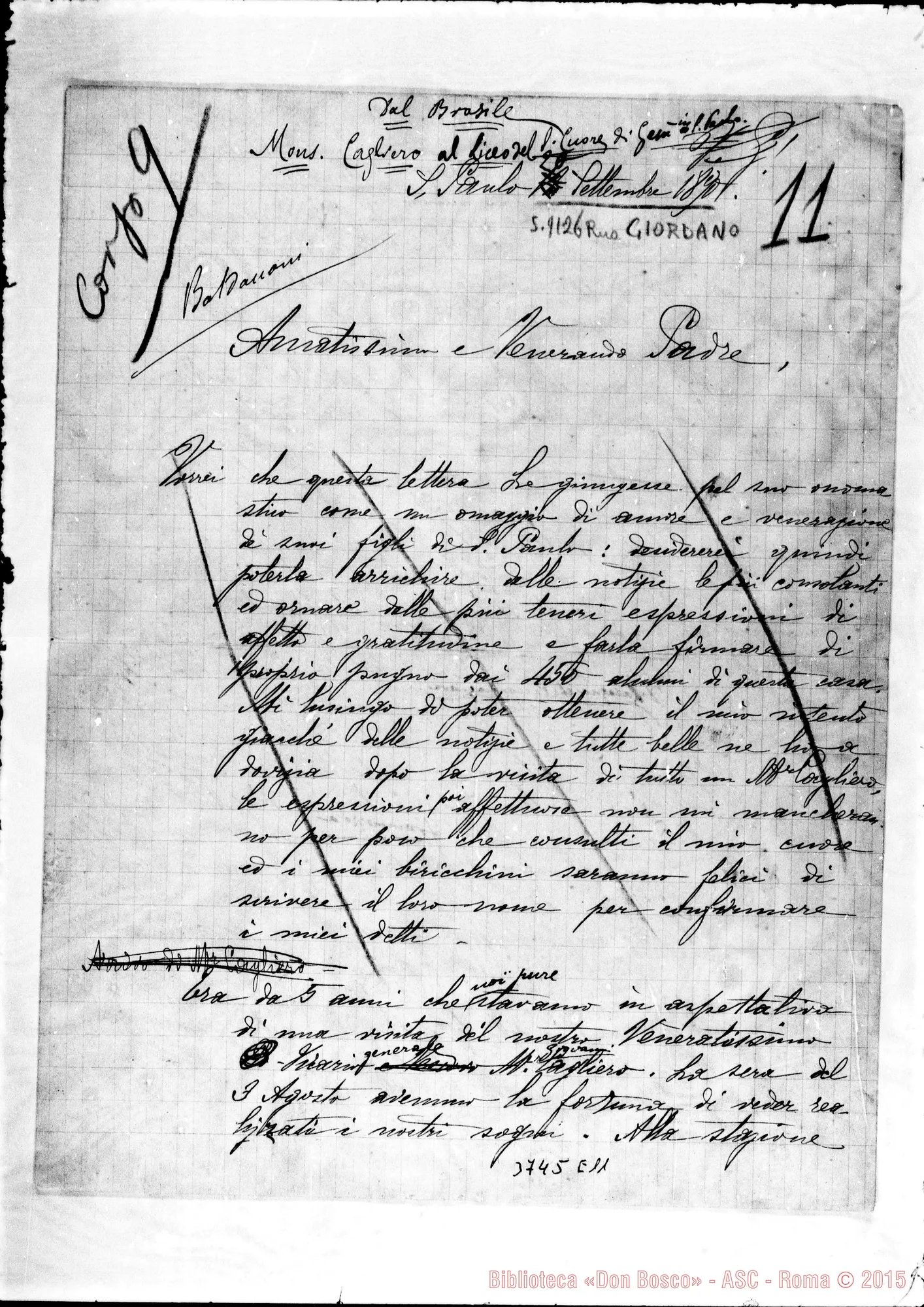Fotogramma E 11 — Giordano Lorenzo, Pr. Ap. Sao Paulo, 20-09-1890