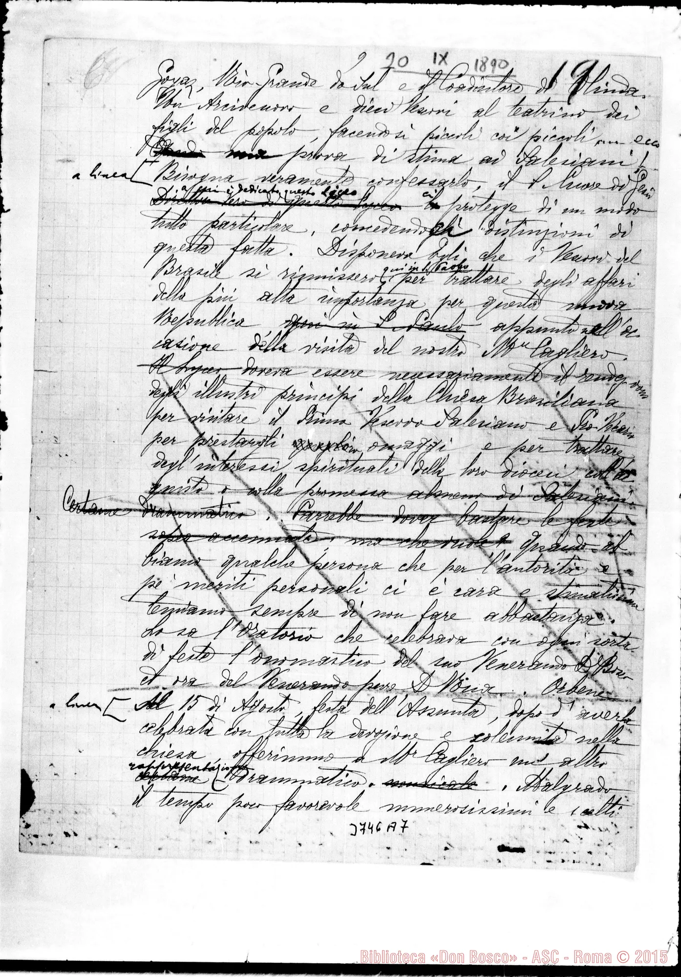 Fotogramma A 7 — Giordano Lorenzo, Pr. Ap. Sao Paulo, 20-09-1890