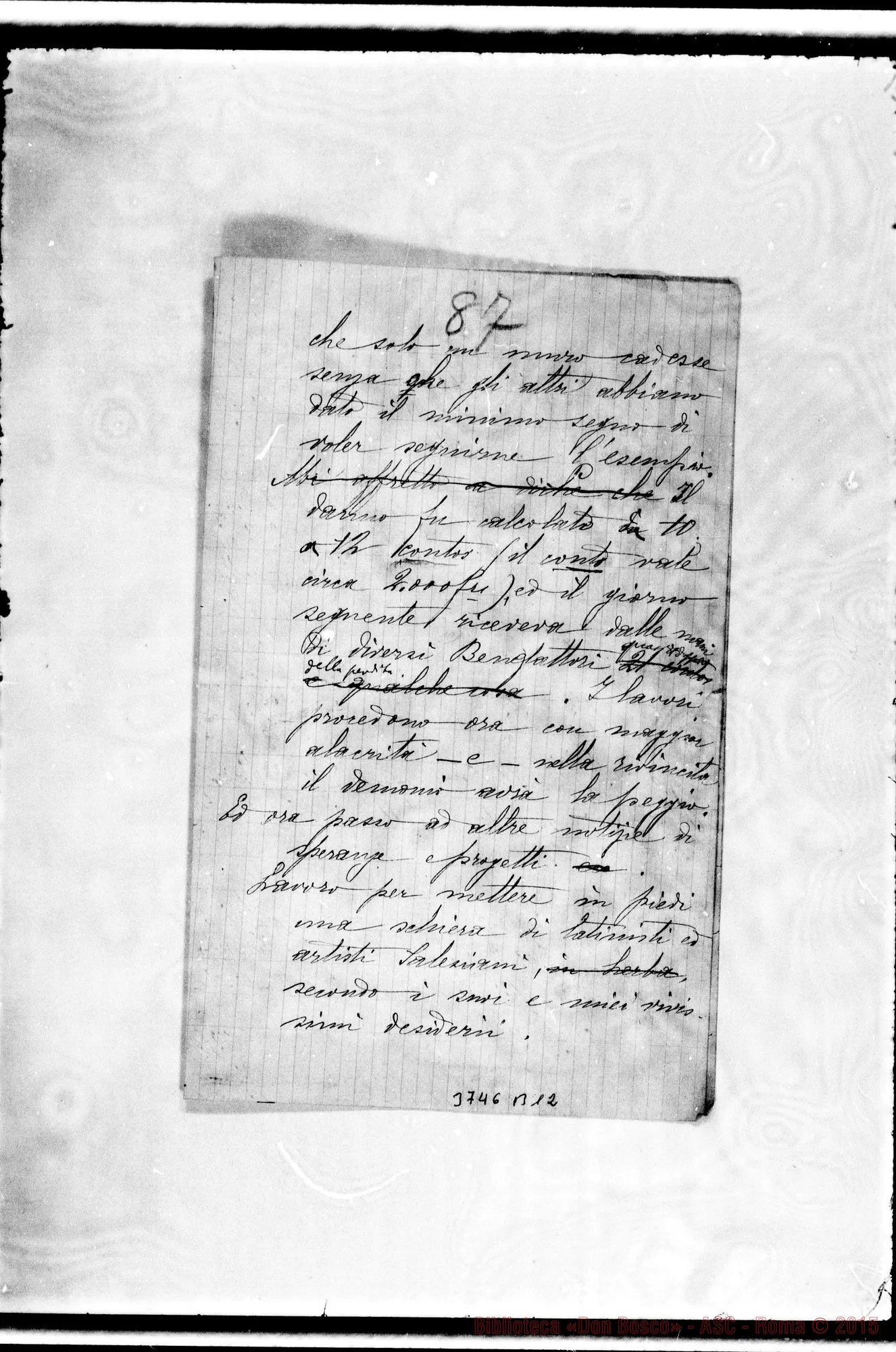 Fotogramma B 12 — « « Sao Paulo, 26-03-1892 Autogr. Rua
