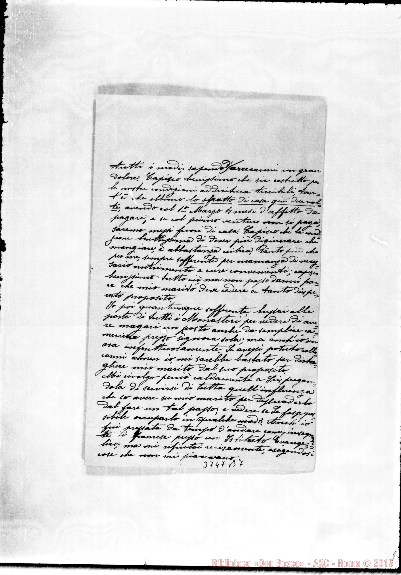 Fotogramma B 7 — Gonetta Emilia Roma, 18-02-1893 Autogr. Rua