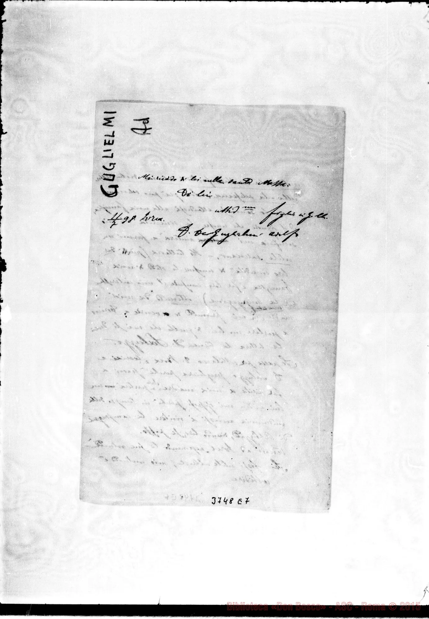 Fotogramma E 7 — Guglielmi Adolfo Ivrea, 11-07-1898