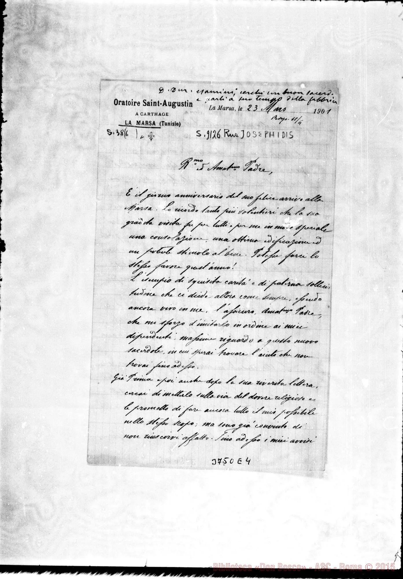 Fotogramma E 4 — « « La Marsa, 23-03-1901 Autogr. Rua