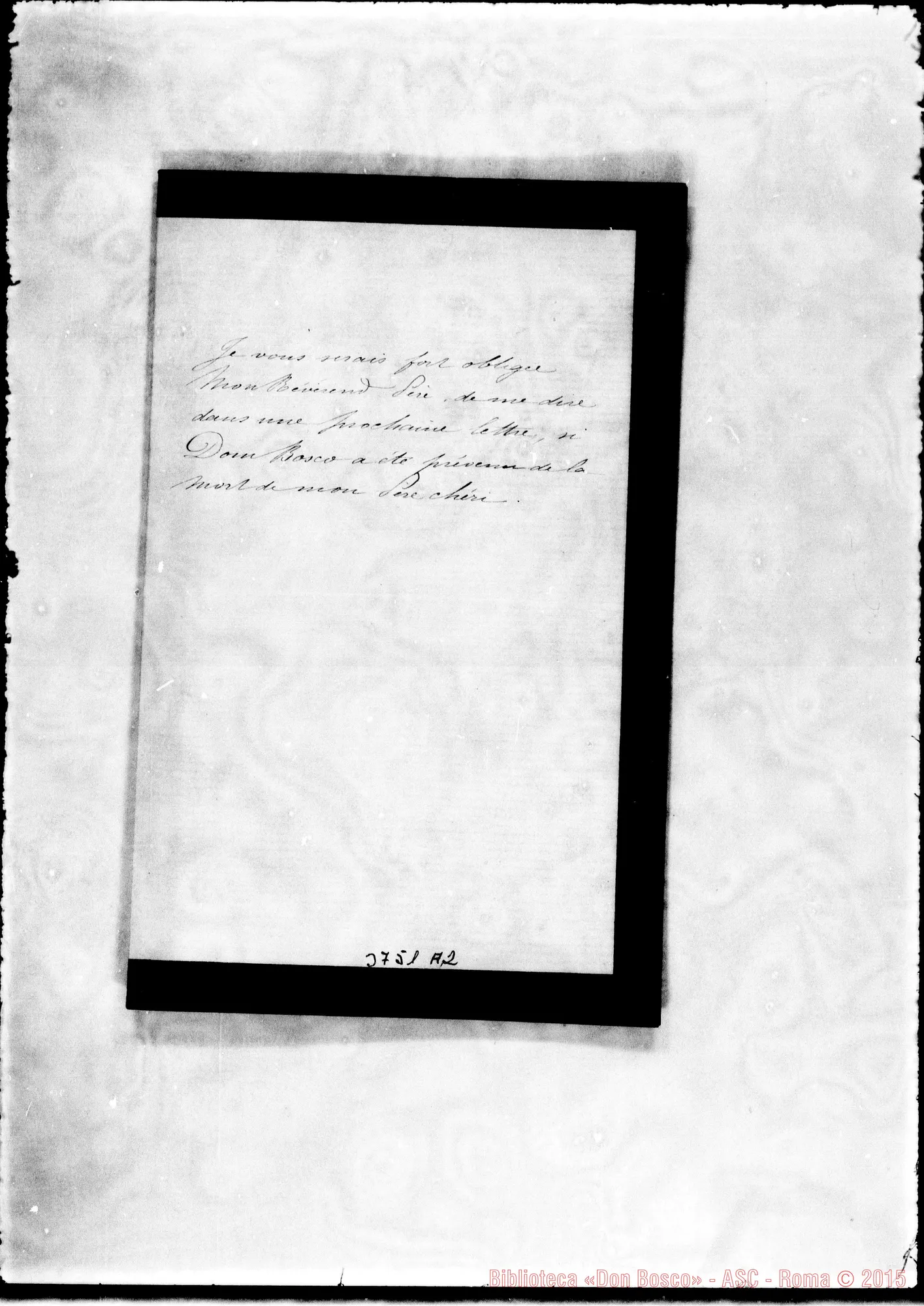 Fotogramma A 2 — « « Paris, 25-01-1888 Autogr. Rua