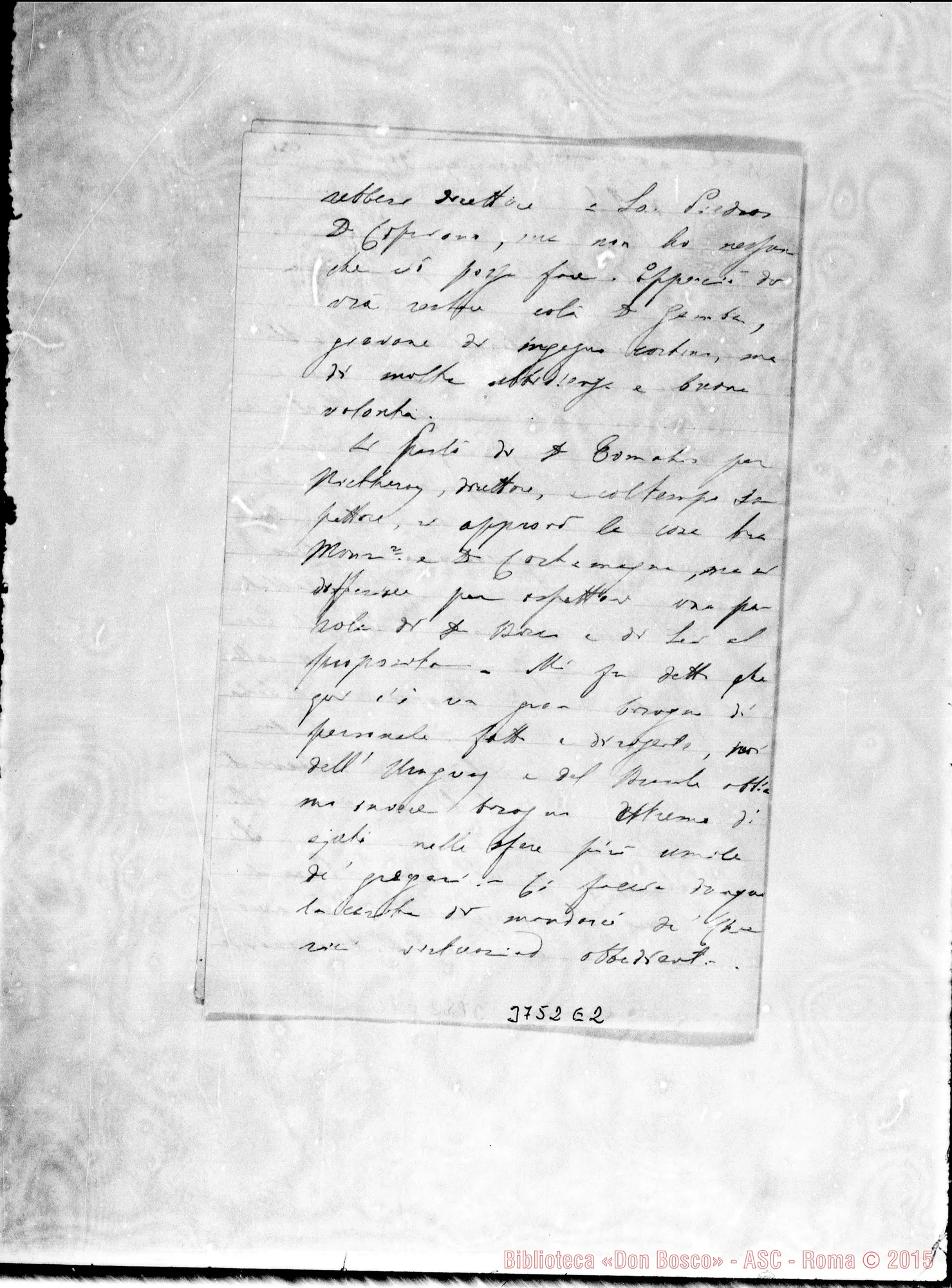Fotogramma E 2 — « « Buenos Aires, 21-01-1886 Autogr. Rua