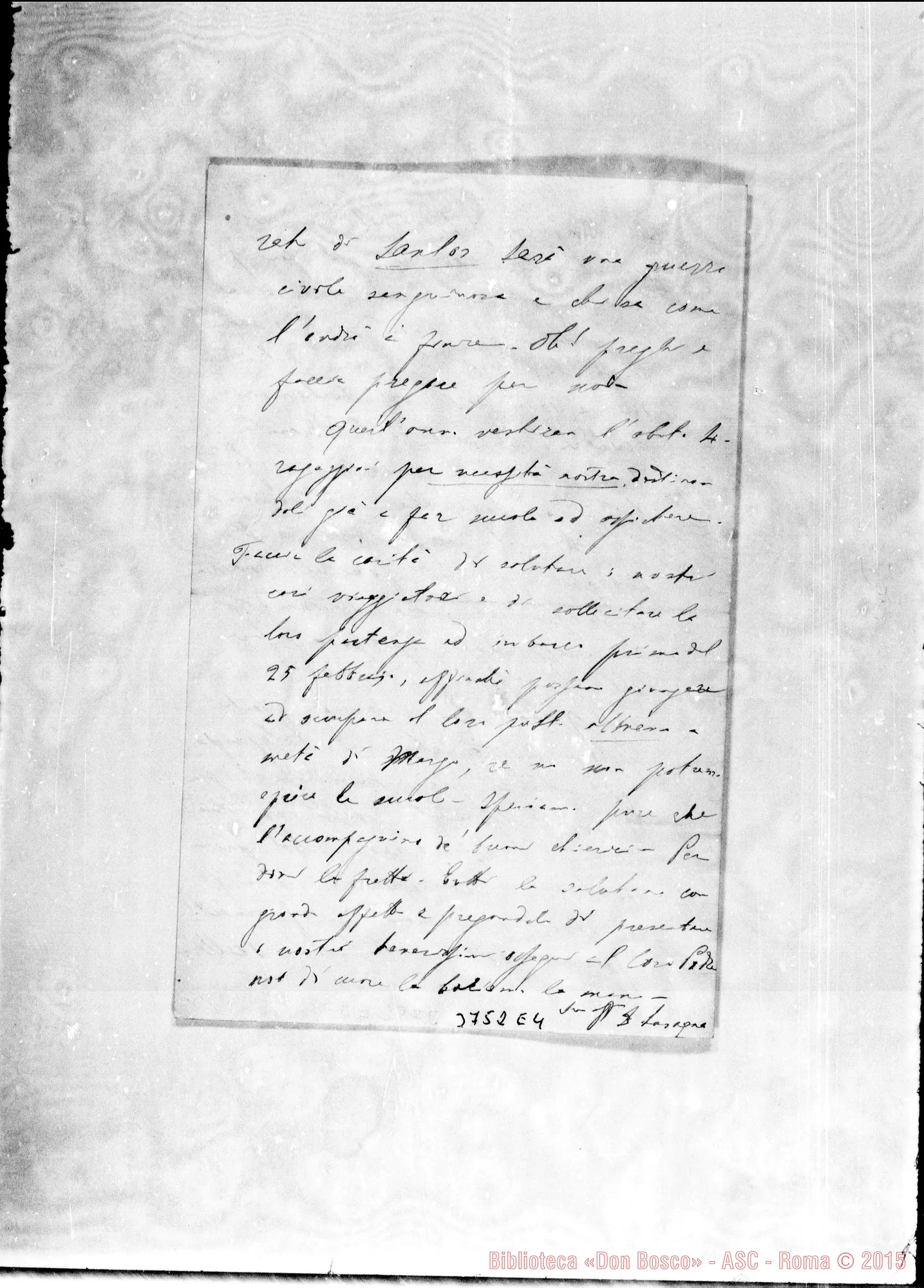 Fotogramma E 4 — « « Buenos Aires, 21-01-1886 Autogr. Rua