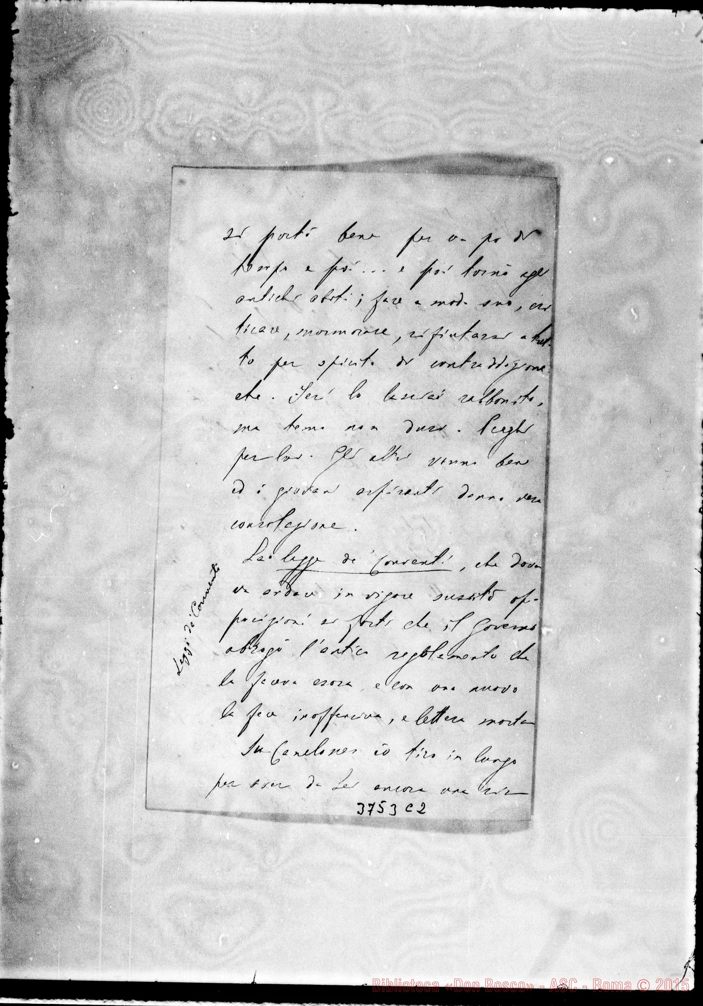 Fotogramma C 2 — « « s.l., 31-08-1888 Autogr. Rua