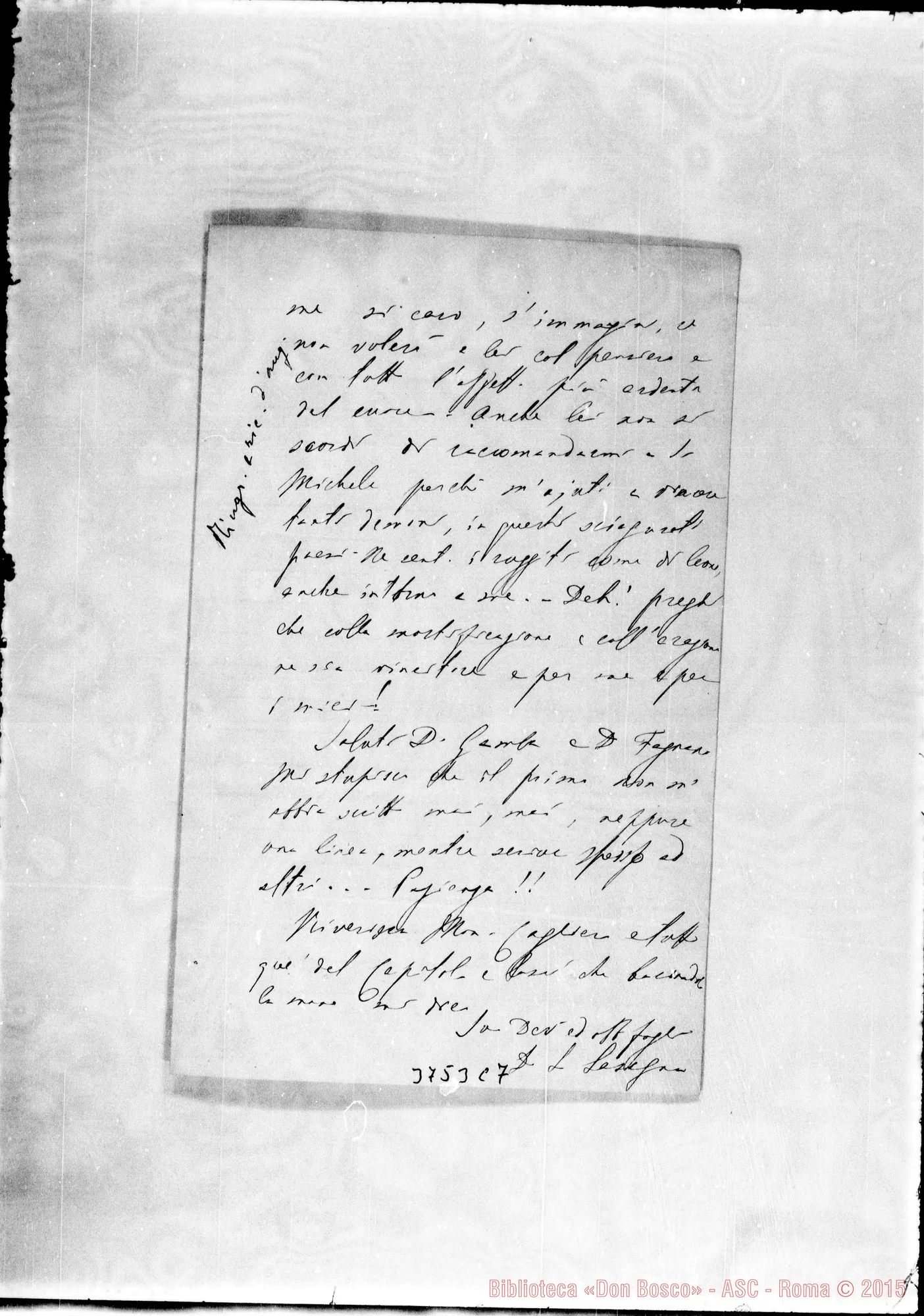 Fotogramma C 7 — « « s.l., 31-08-1888 Autogr. Rua