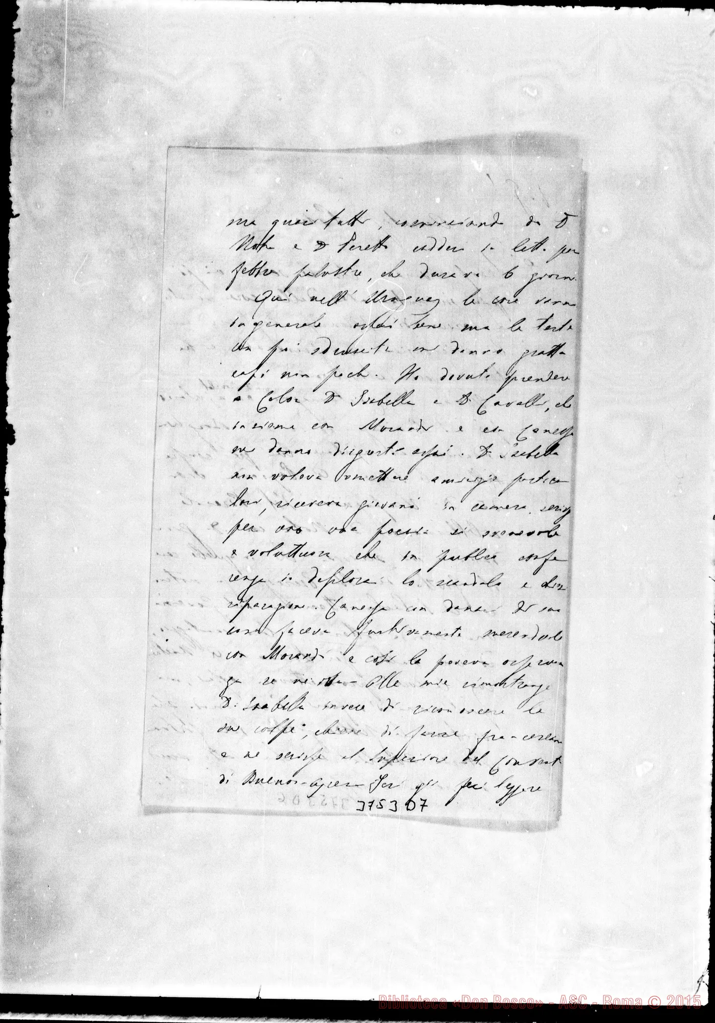 Fotogramma D 7 — « « s.l., 12-03-1889 Autogr. Rua