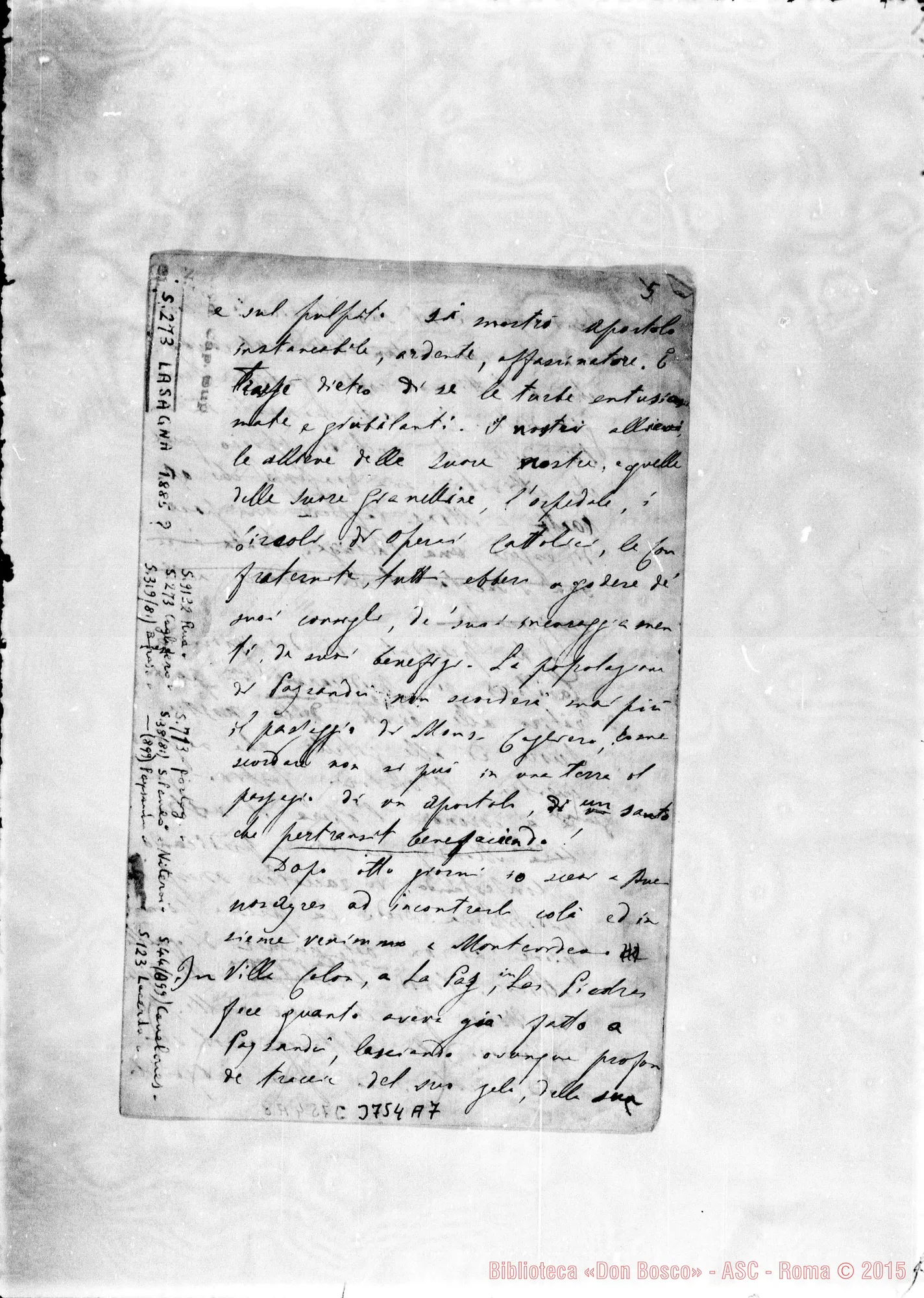 Fotogramma A 7 — « « Villa Colón, 14-11-1889 Autogr. Rua