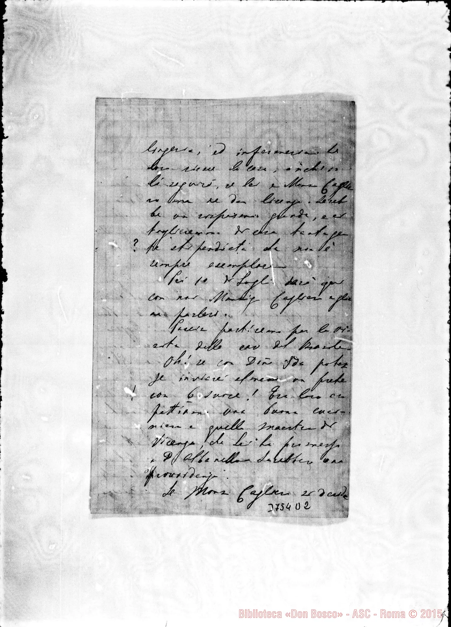 Fotogramma D 2 — « « s.l., 25-06-1890 Autogr. Rua