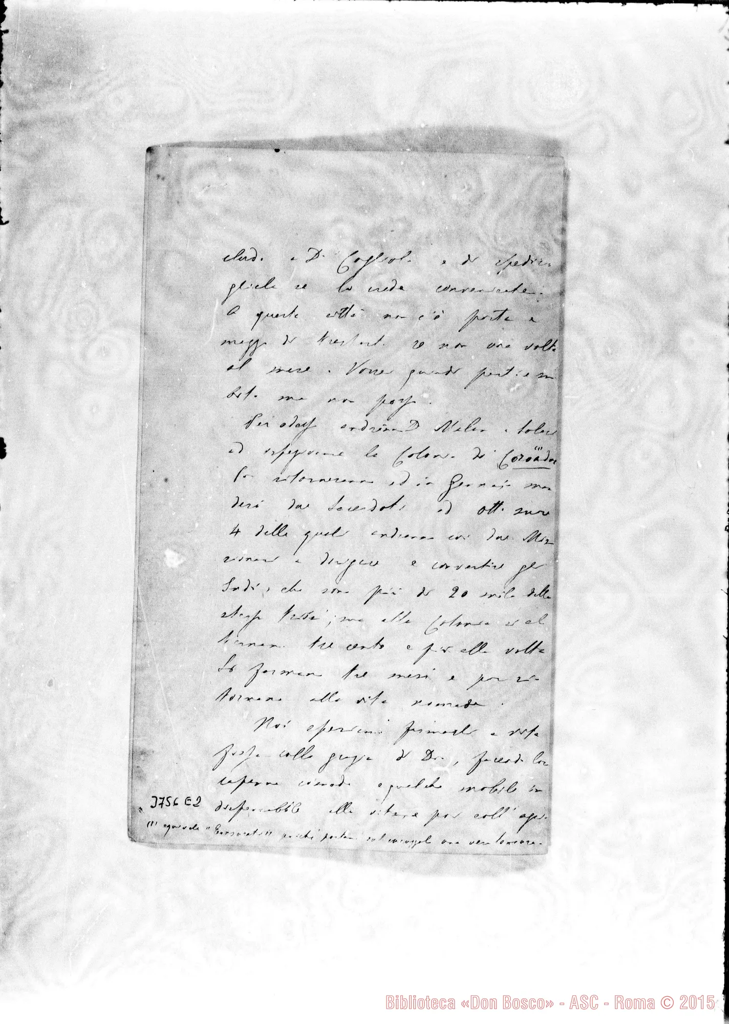 Fotogramma E 2 — « « Cuyabá, 8-07-1894 Autogr. Rua
