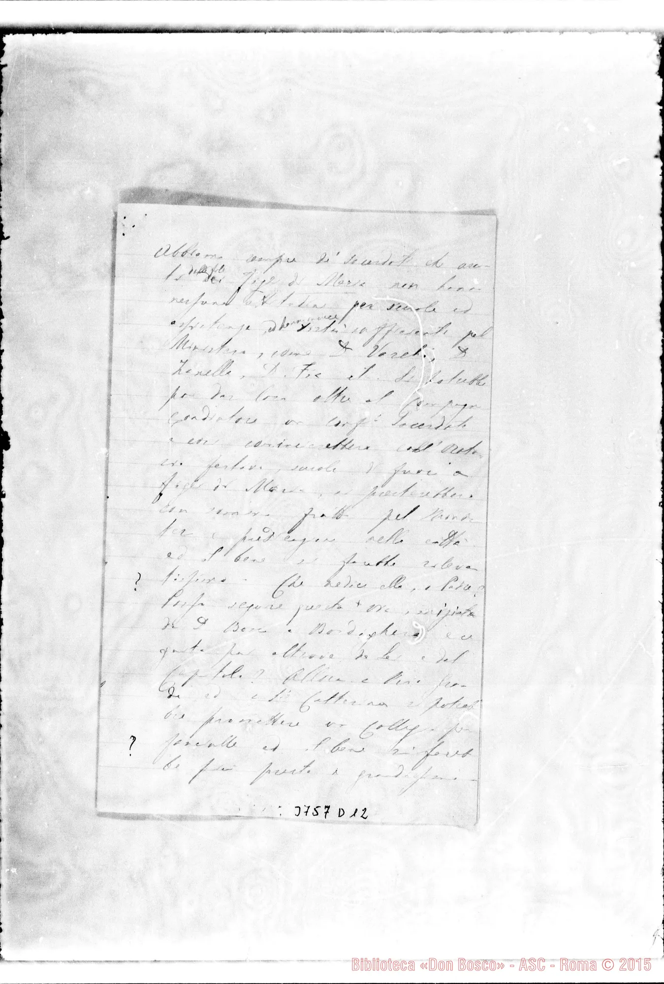 Fotogramma D 12 — « « Guarantiguetá, 9-09-1895 Autogr. Rua