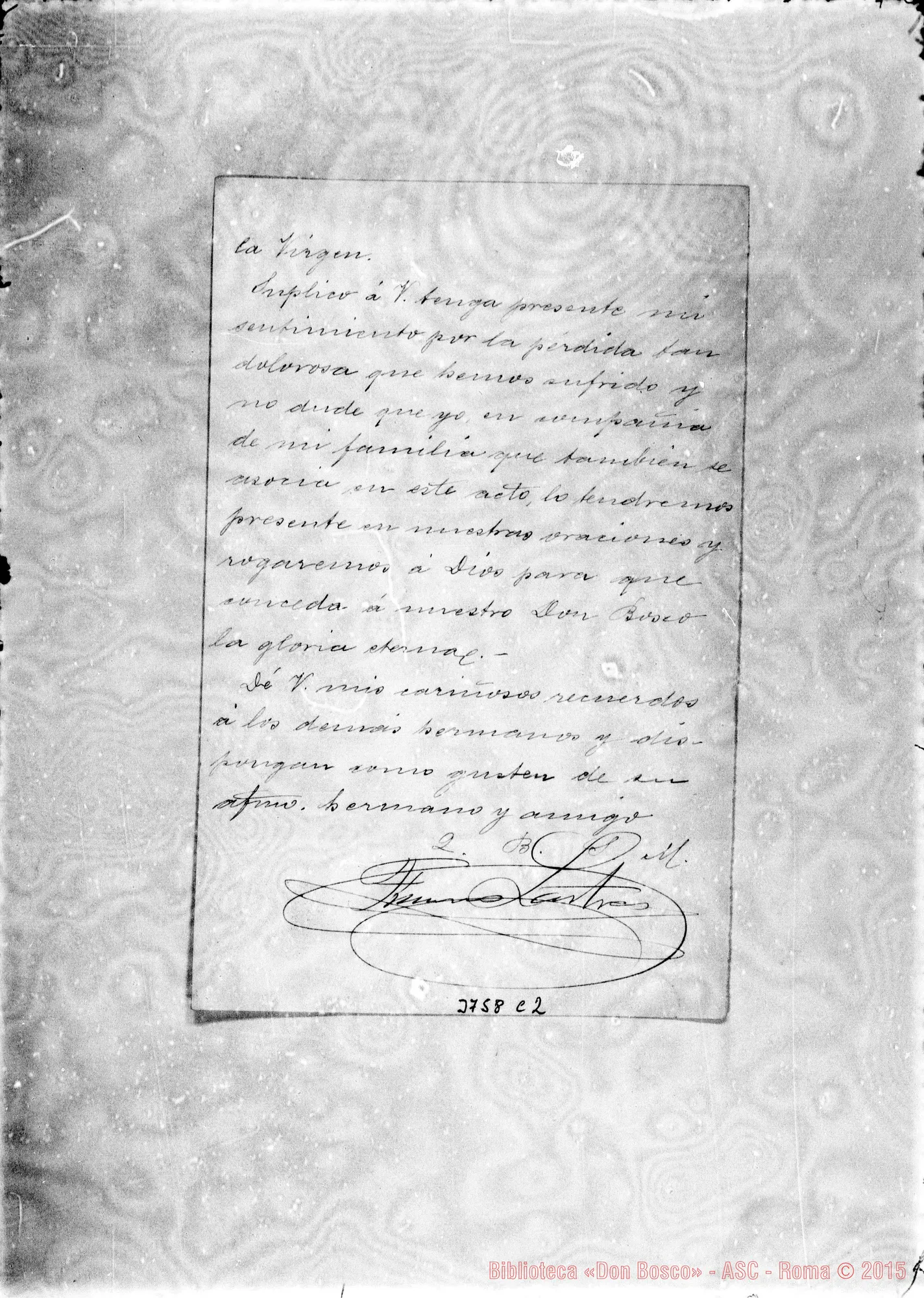 Fotogramma C 2 — Lastres Francesco, Avv. Madrid, 7-02-1888