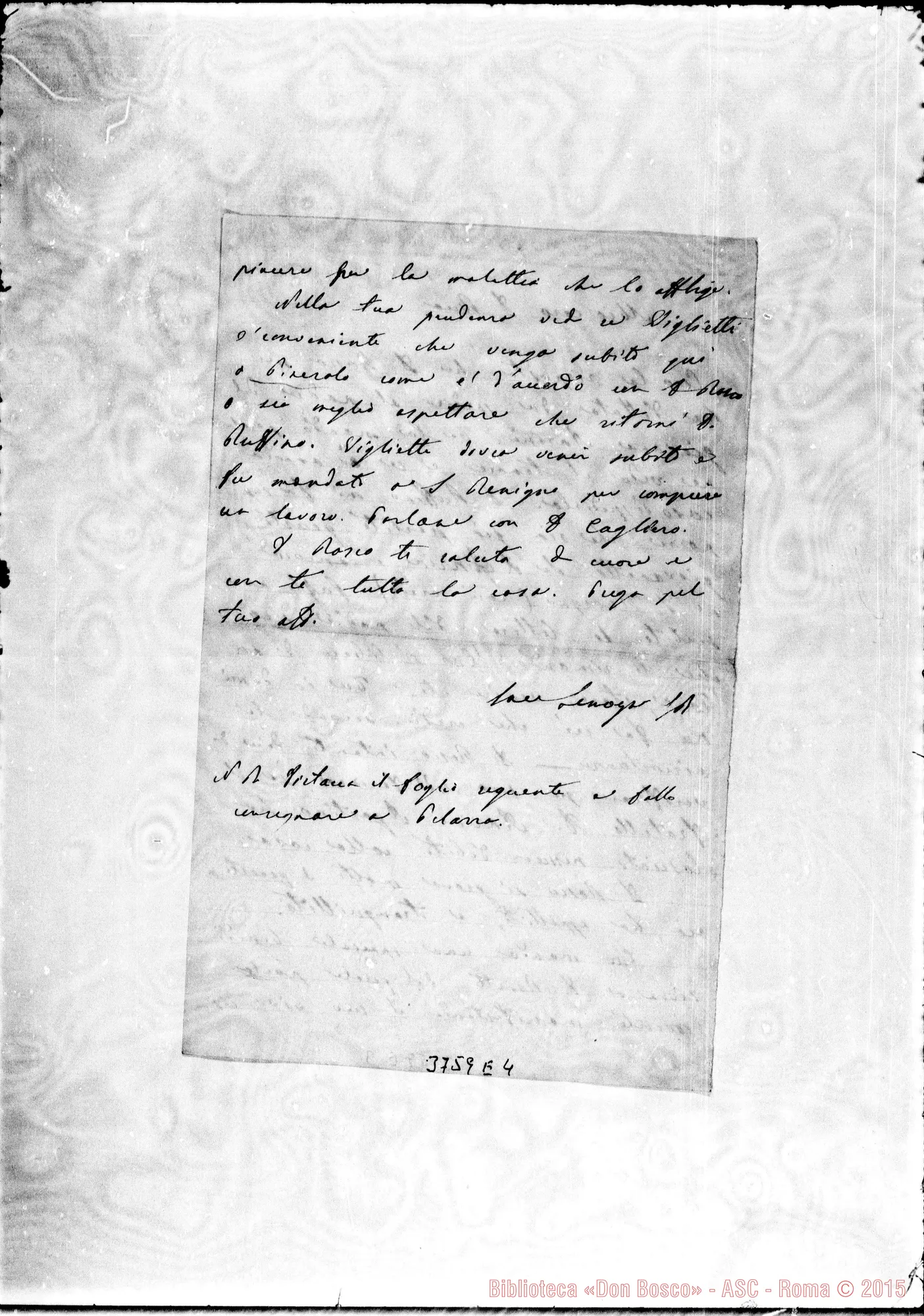 Fotogramma E 4 — « « « Pinerolo, 21-07-1884 Autogr. Rua