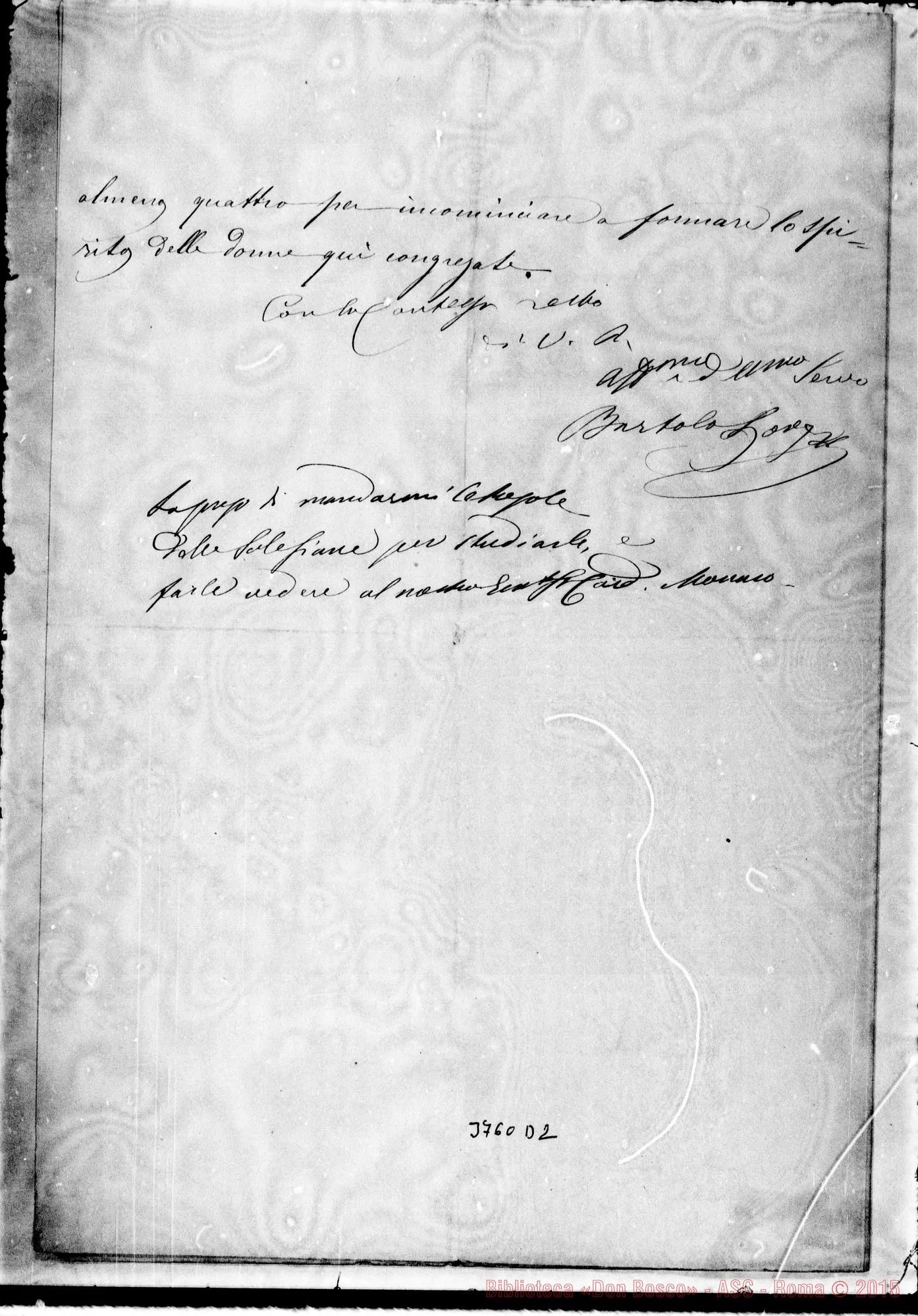 Fotogramma D 2 — « « Valle di Pompei, 6-02-1892 Autogr. Rua