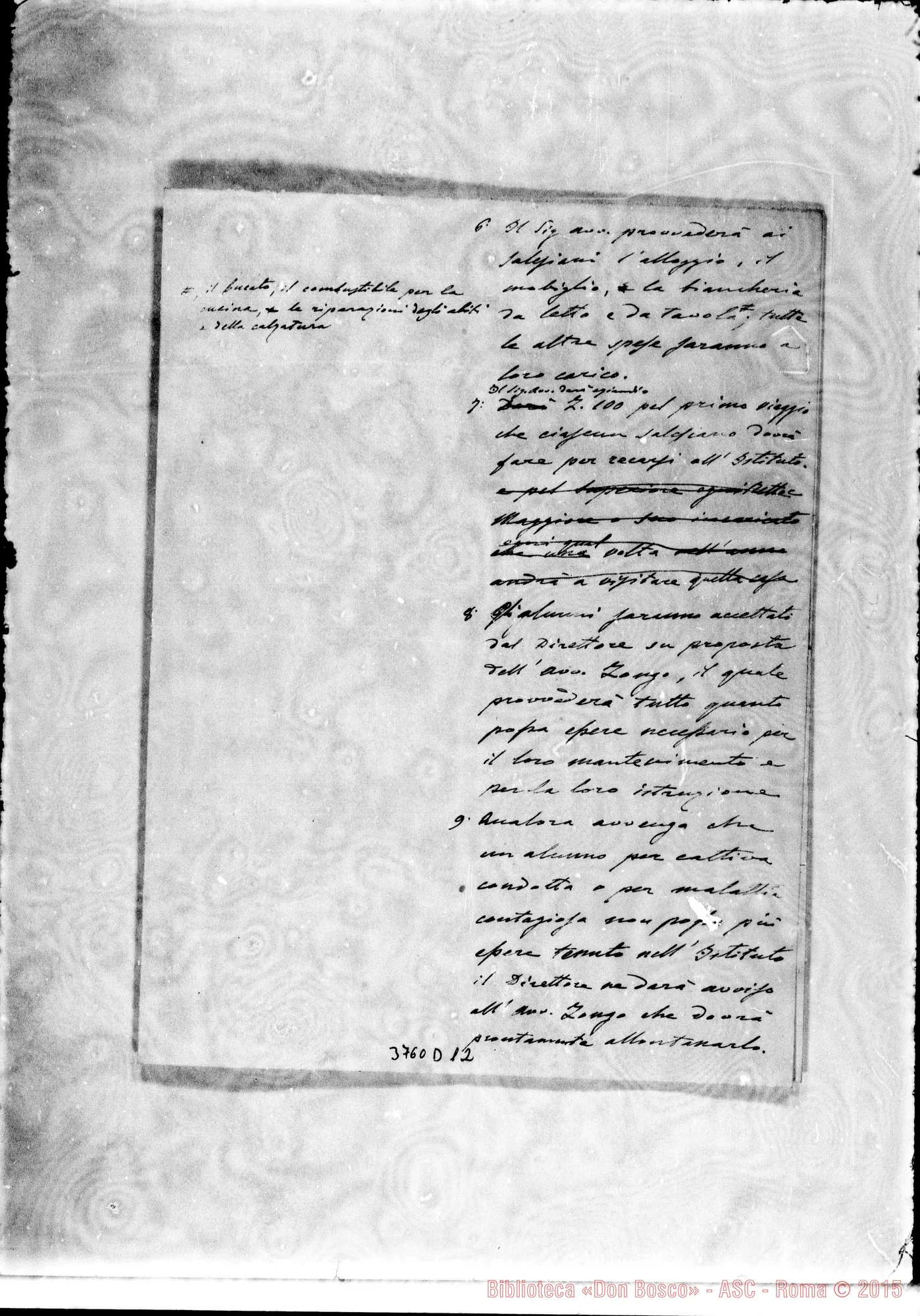 Fotogramma D 12 — « « Valle di Pompei, 13-06-1892 All. progetto di convenzione