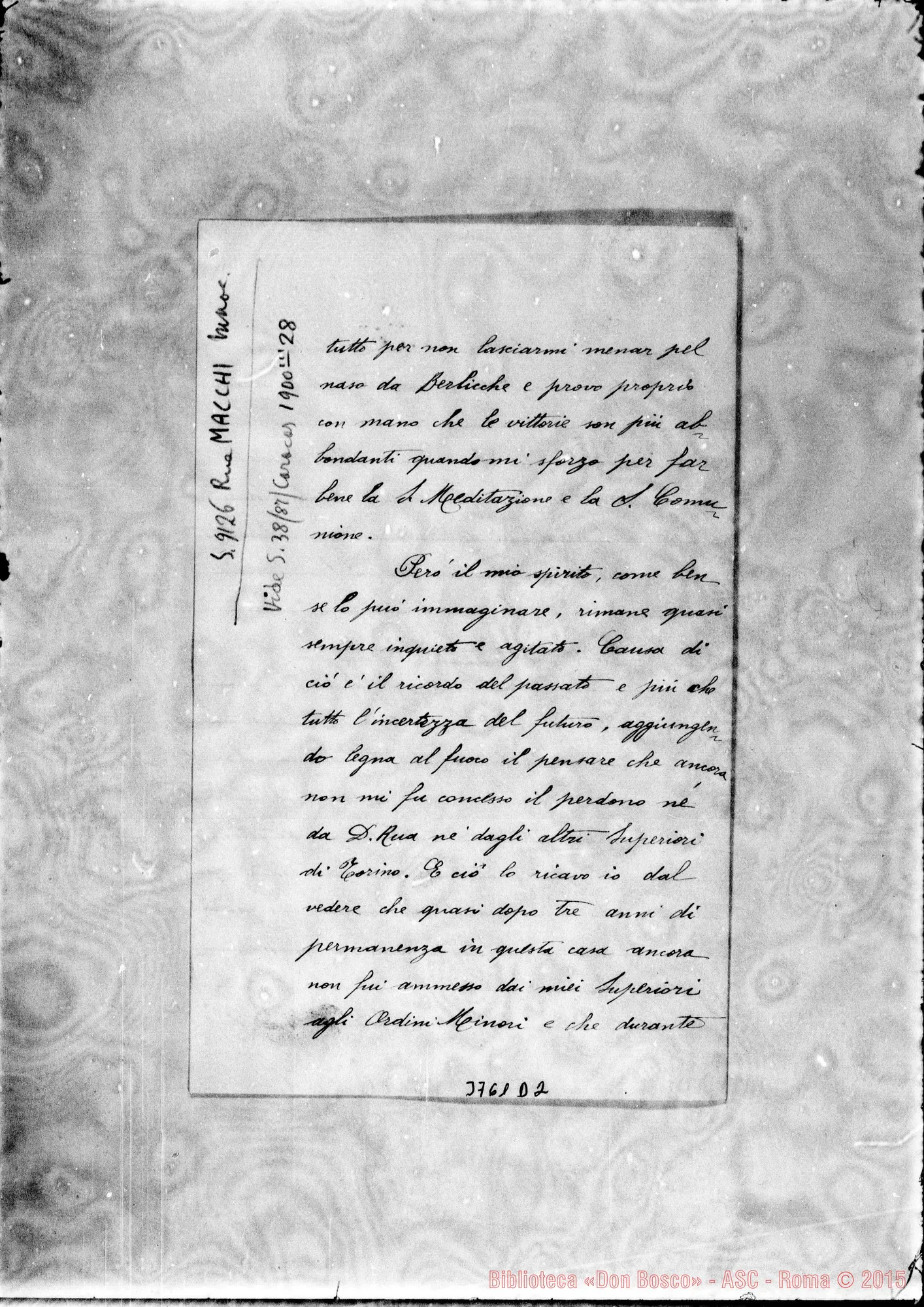 Fotogramma D 2 — « « Caracas, 8-09-1899 Autogr. Rua