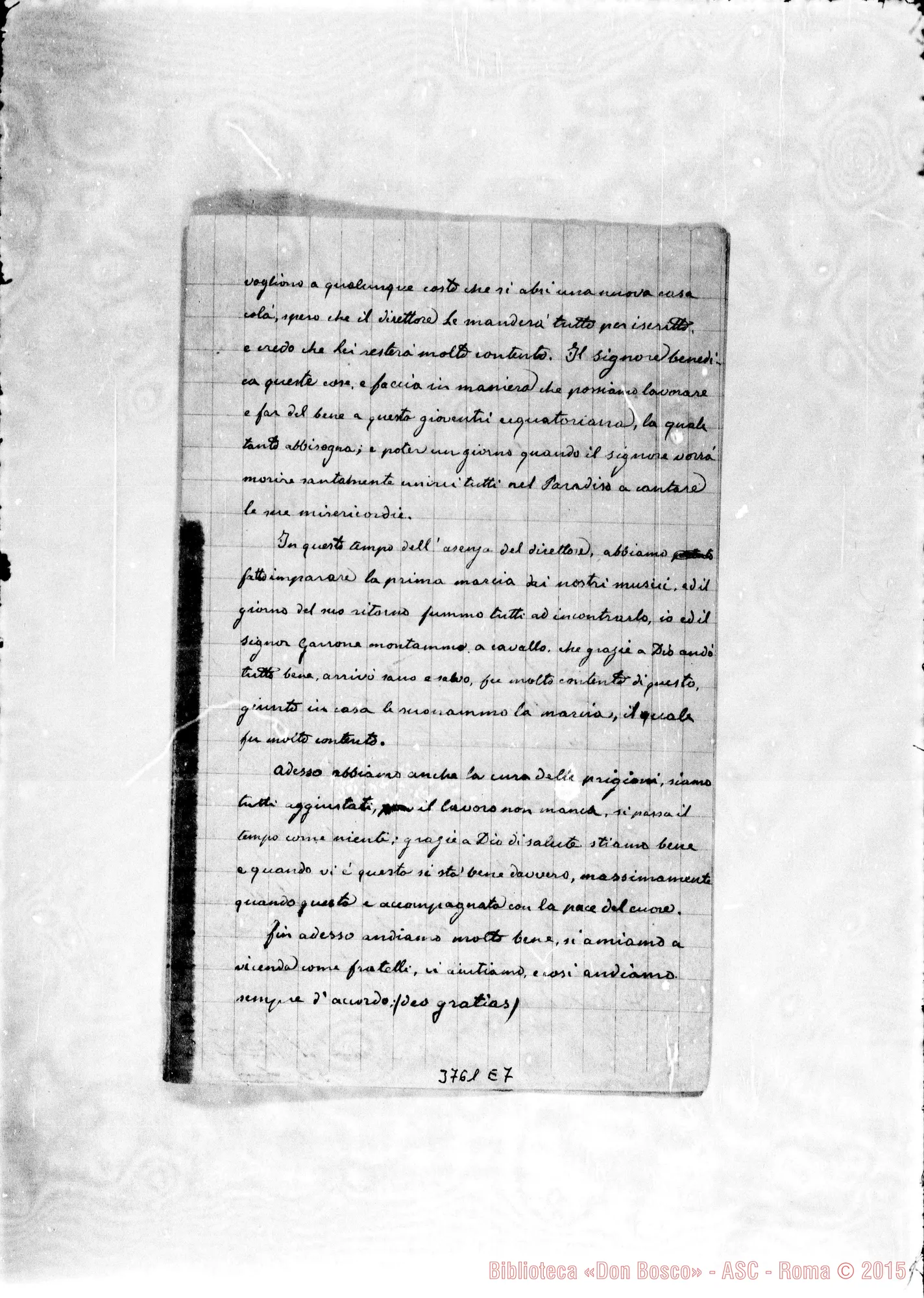 Fotogramma E 7 — Maffeo Gius., coad. Quito, 27-09-1888 Autogr. Rua Segue lett. di D. Calcagno