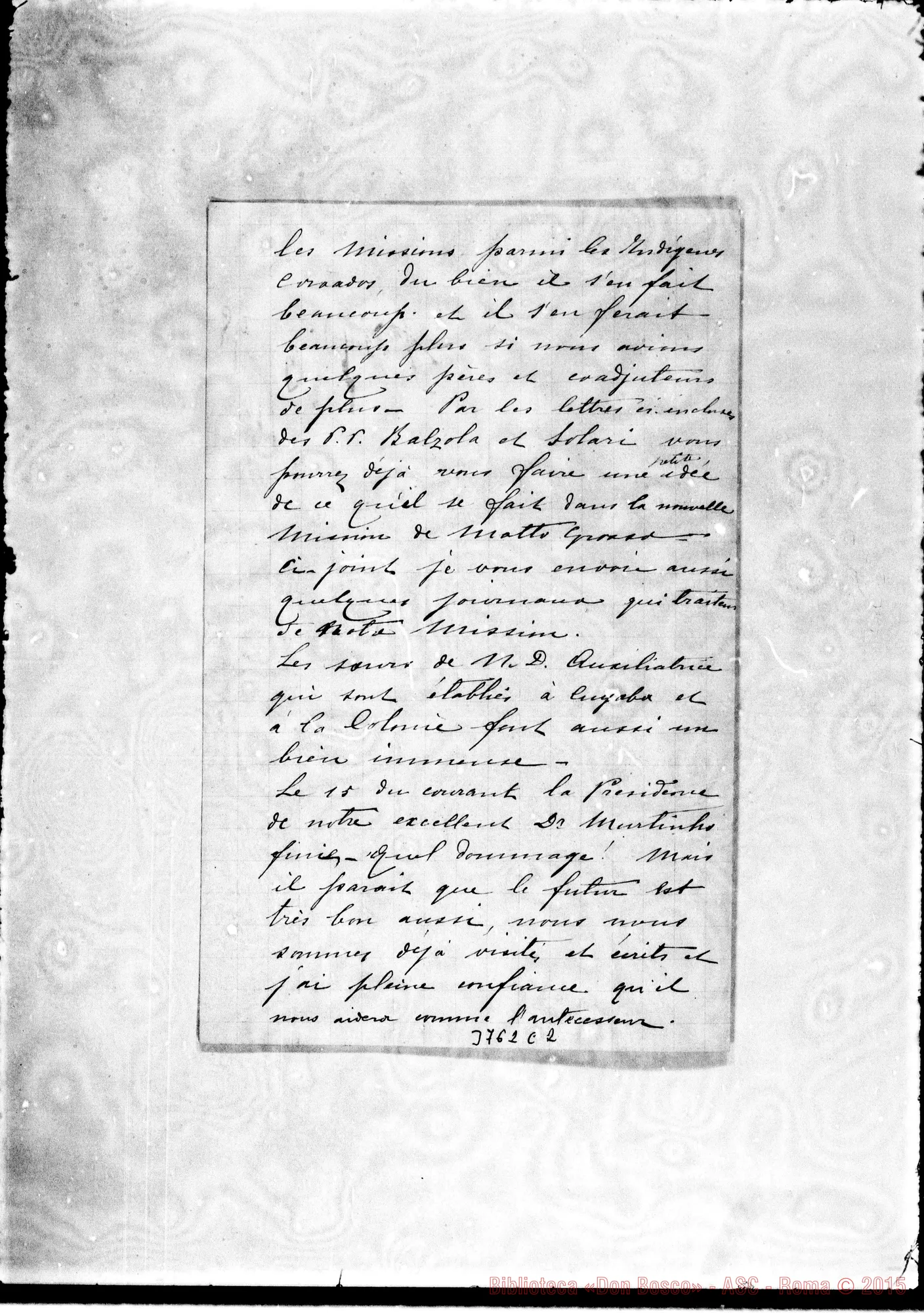 Fotogramma C 2 — « « Cuyabá, 12-07-1895 Autogr. Rua