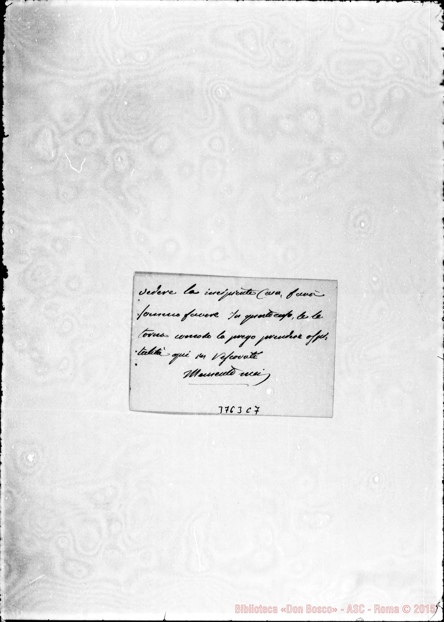 Fotogramma C 7 — « « Ancona, 5-12-1901 Biglietto