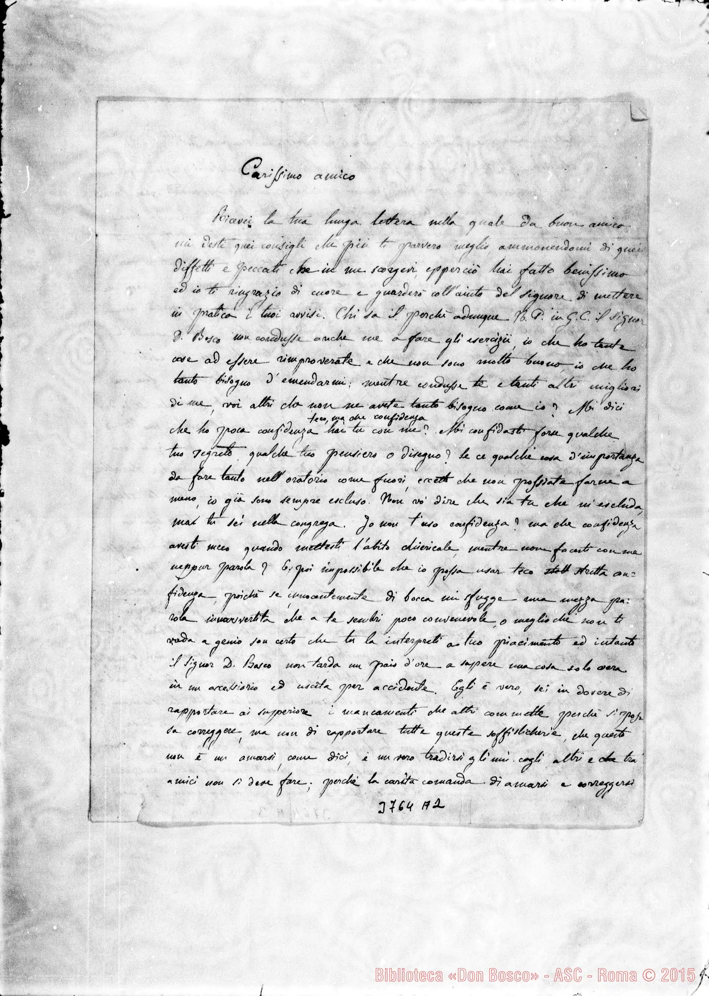Fotogramma A 2 — Marchisio Domenico, SDB Torino, 25-07-1854