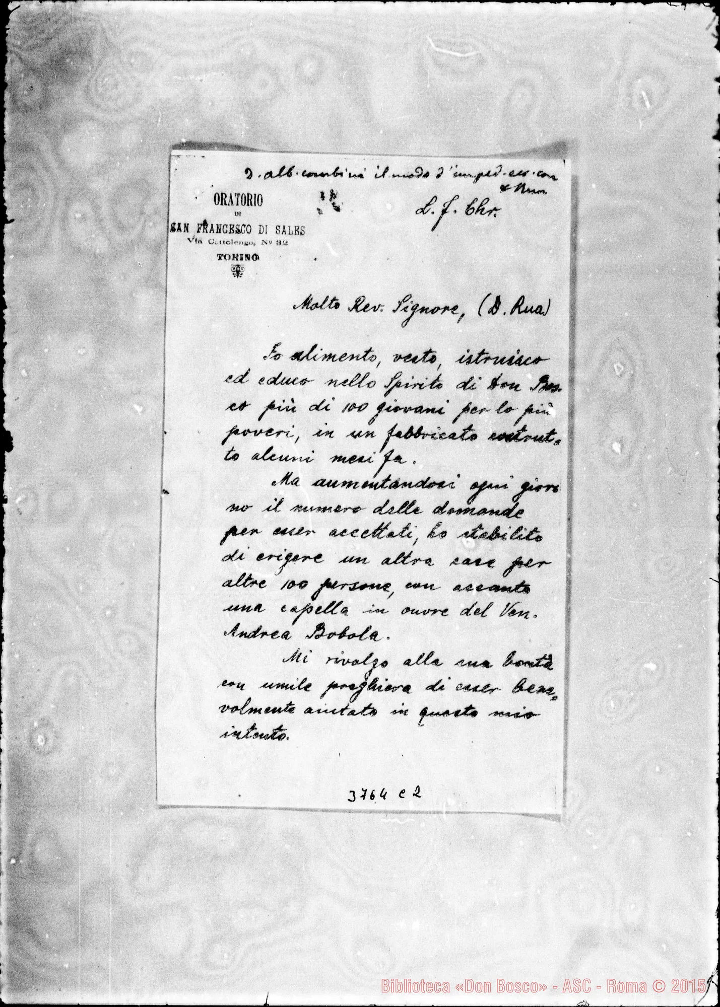 Fotogramma C 2 — Markiewicz Bronislao, sac. M. Piastowe, 2-04-1898 Autogr. Rua Fotocopia