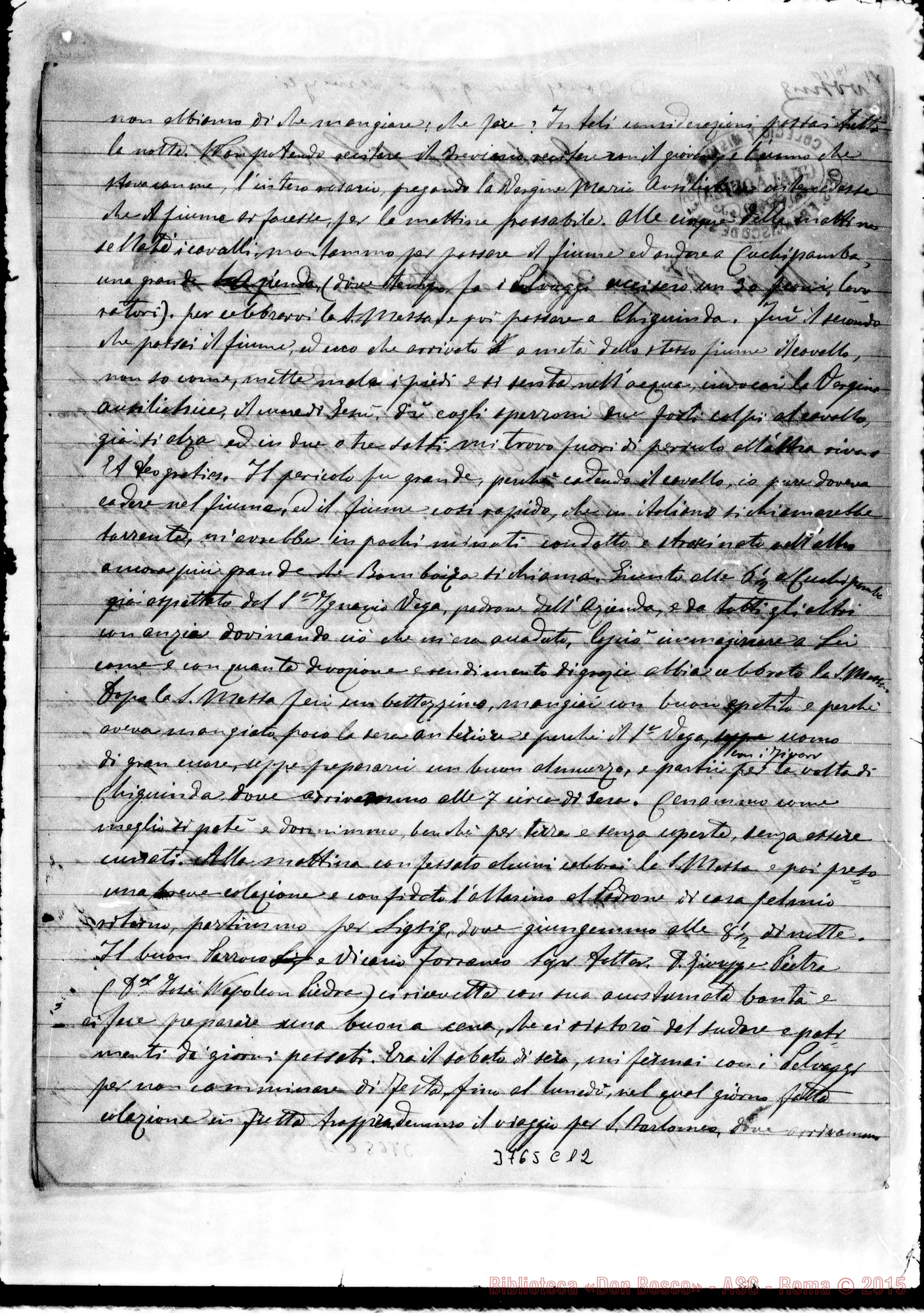 Fotogramma C 12 — « « Gualaquiza, 1-07-1894 Autogr. Rua