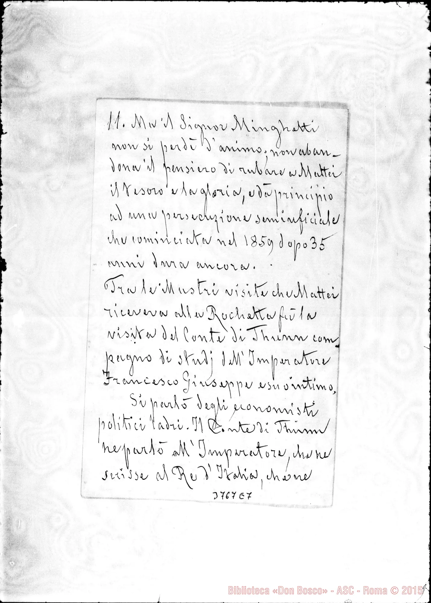 Fotogramma E 7 — « « s.l., 11-08-1895 All.: «Istoria di un assassino…».