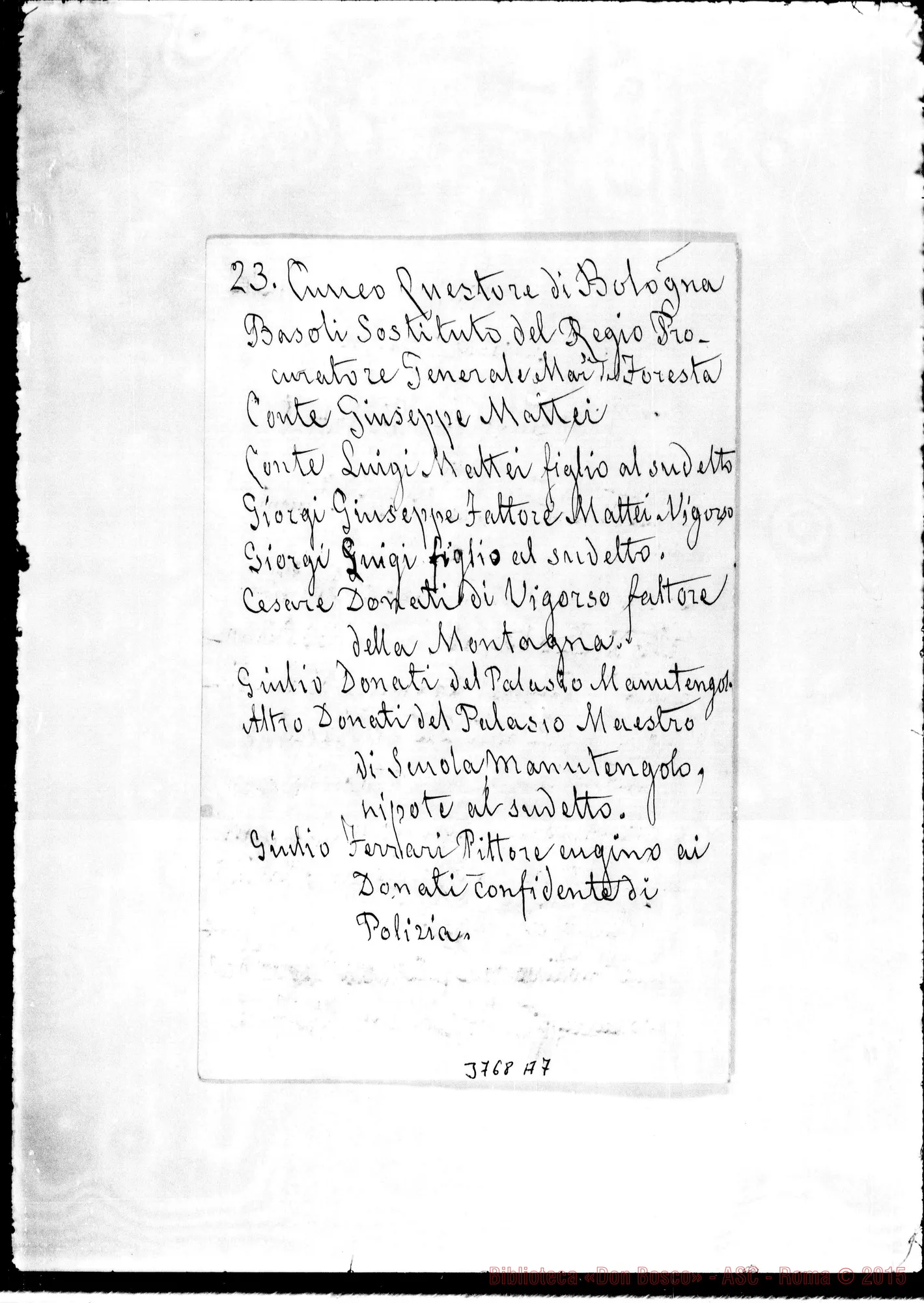 Fotogramma A 7 — « « s.l., 11-08-1895 All.: «Istoria di un assassino…».