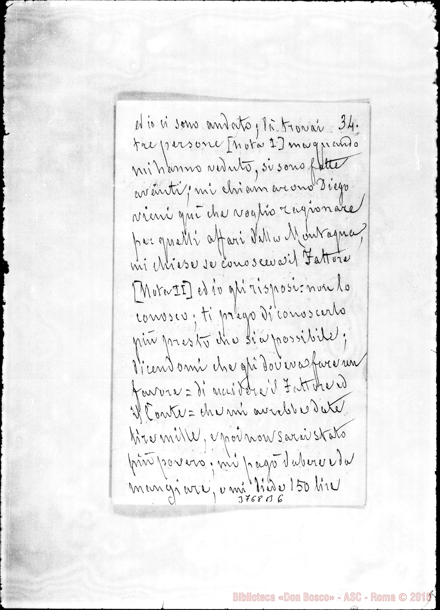 Fotogramma B 6 — « « s.l., 11-08-1895 All.: «Istoria di un assassino…».