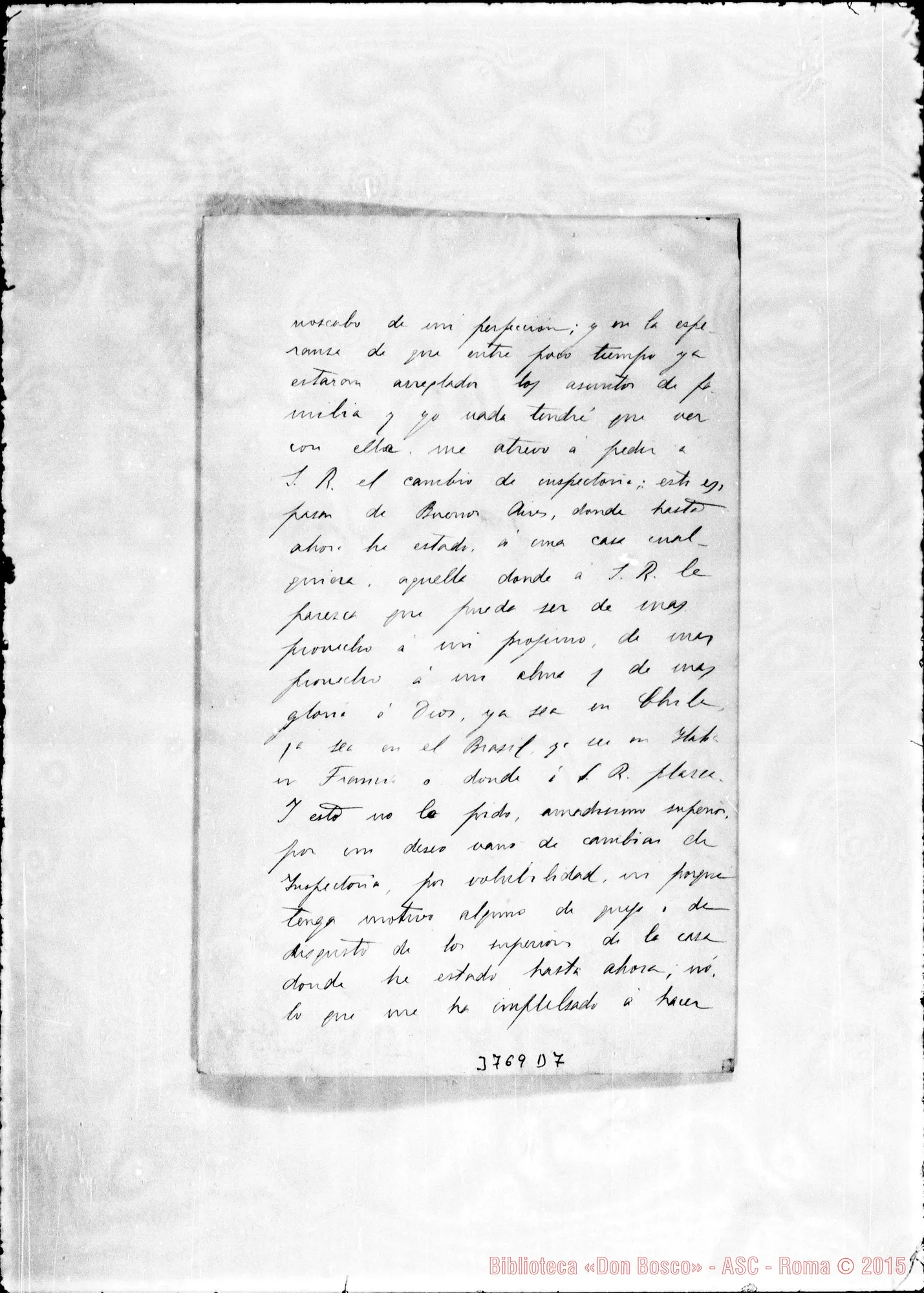 Fotogramma D 7 — Migone Mario, SDB Montevideo, 17-06-1888 Autogr. Rua