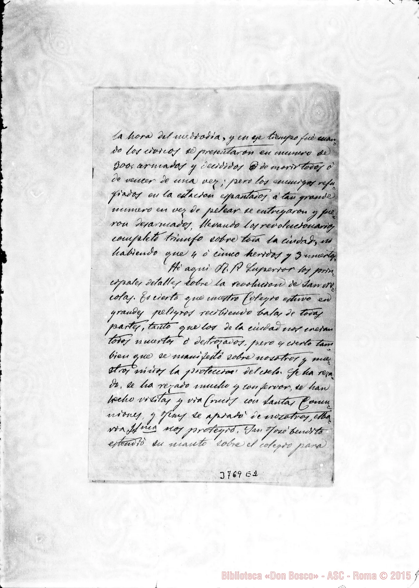 Fotogramma E 2 — Milán Pedro José, SDB S. Nicolás, 4-08-1893 Autogr. Rua All. lett. di D. Costamagna