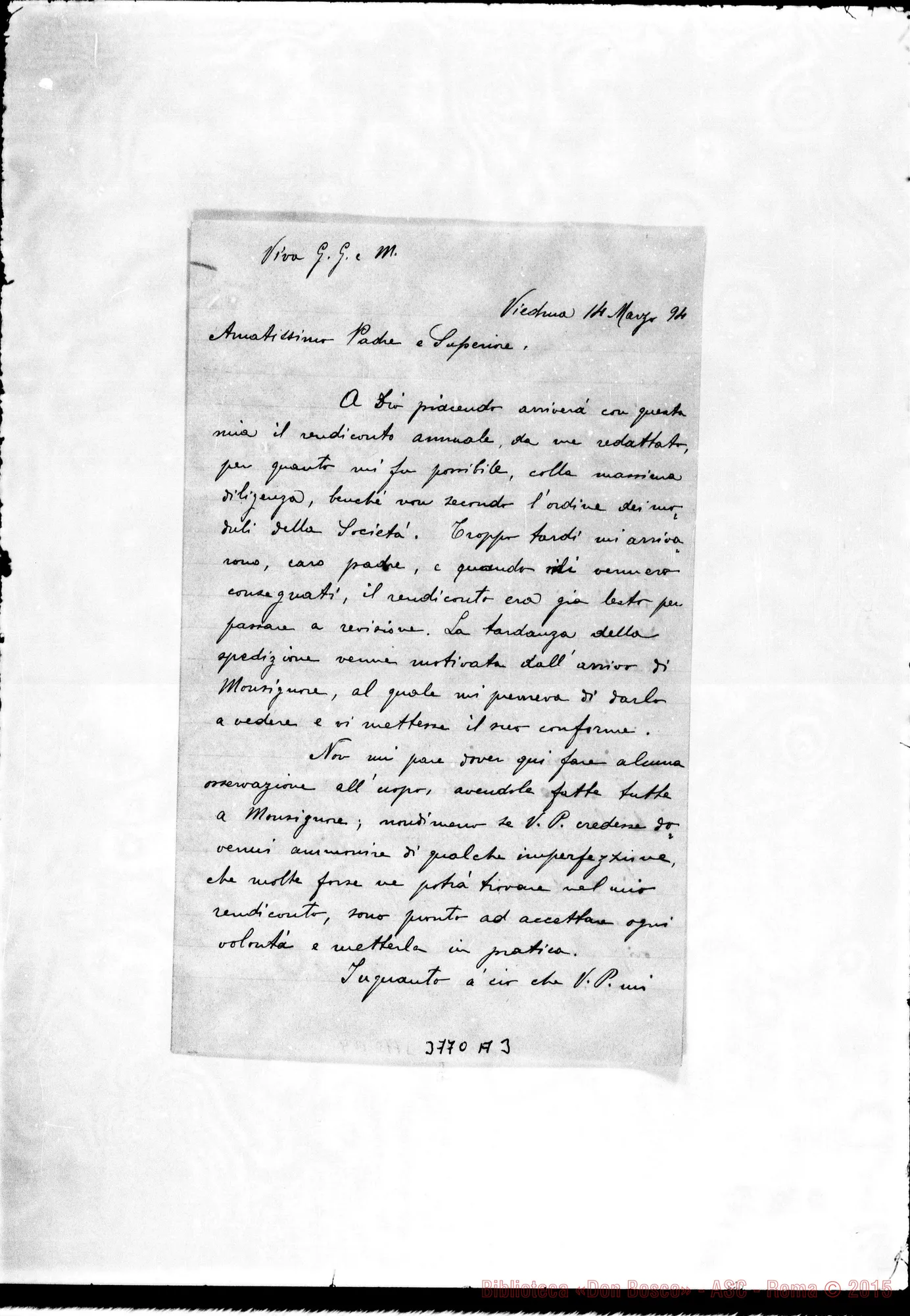 Fotogramma A 3 — « « Viedma, 14-03-1894 Autogr. Rua