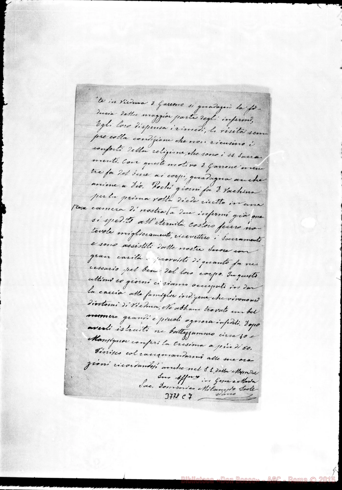 Fotogramma C 7 — « « Patagones, 23-08-1889 Autogr. Rua