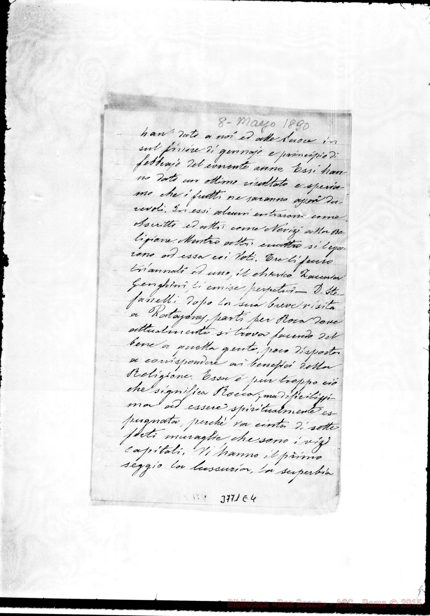 Fotogramma E 4 — « « Patagones, 8-03-1890 Autogr. Rua