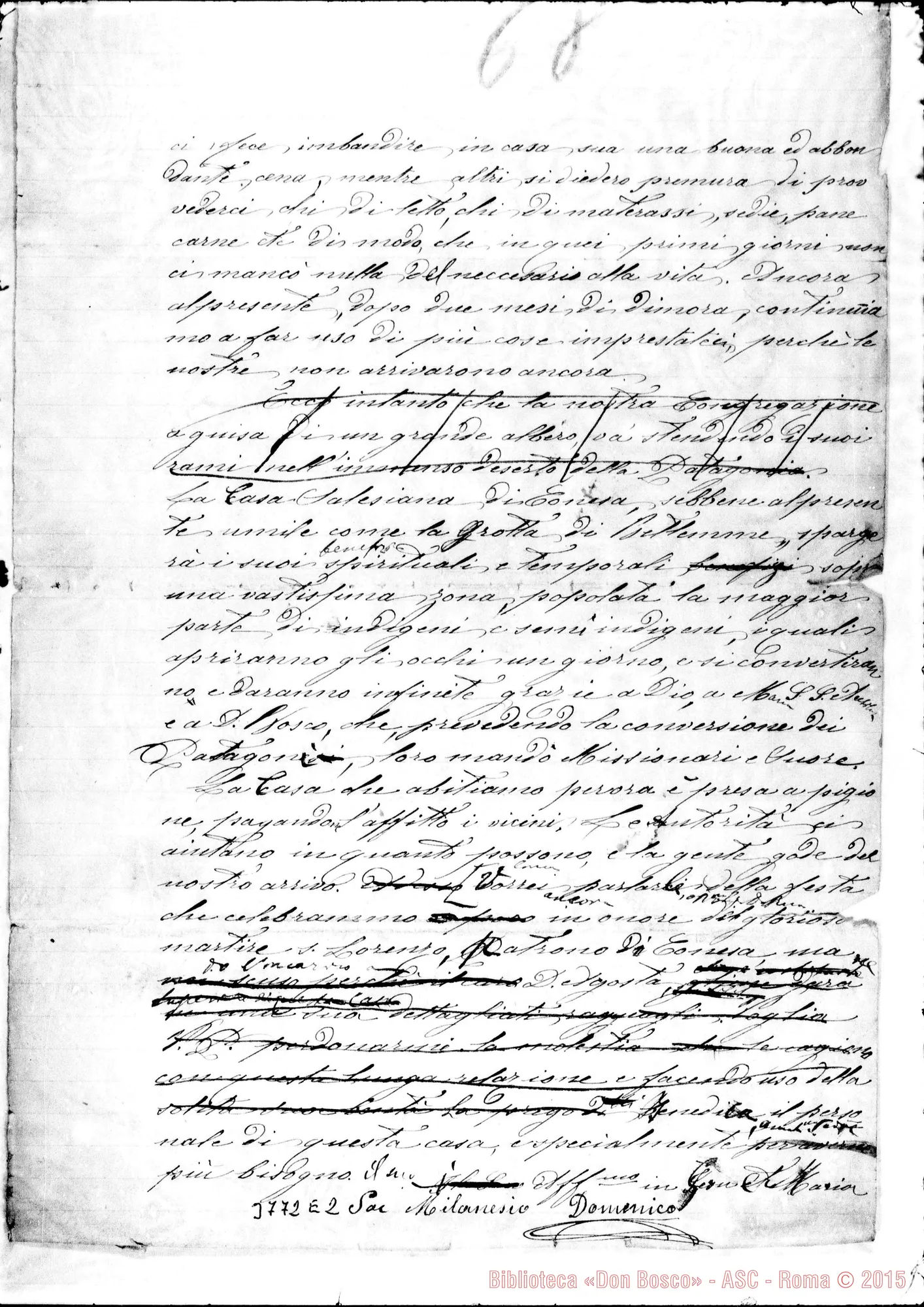 Fotogramma E 2 — « « s.l. 1-09-1891 Autogr. Rua