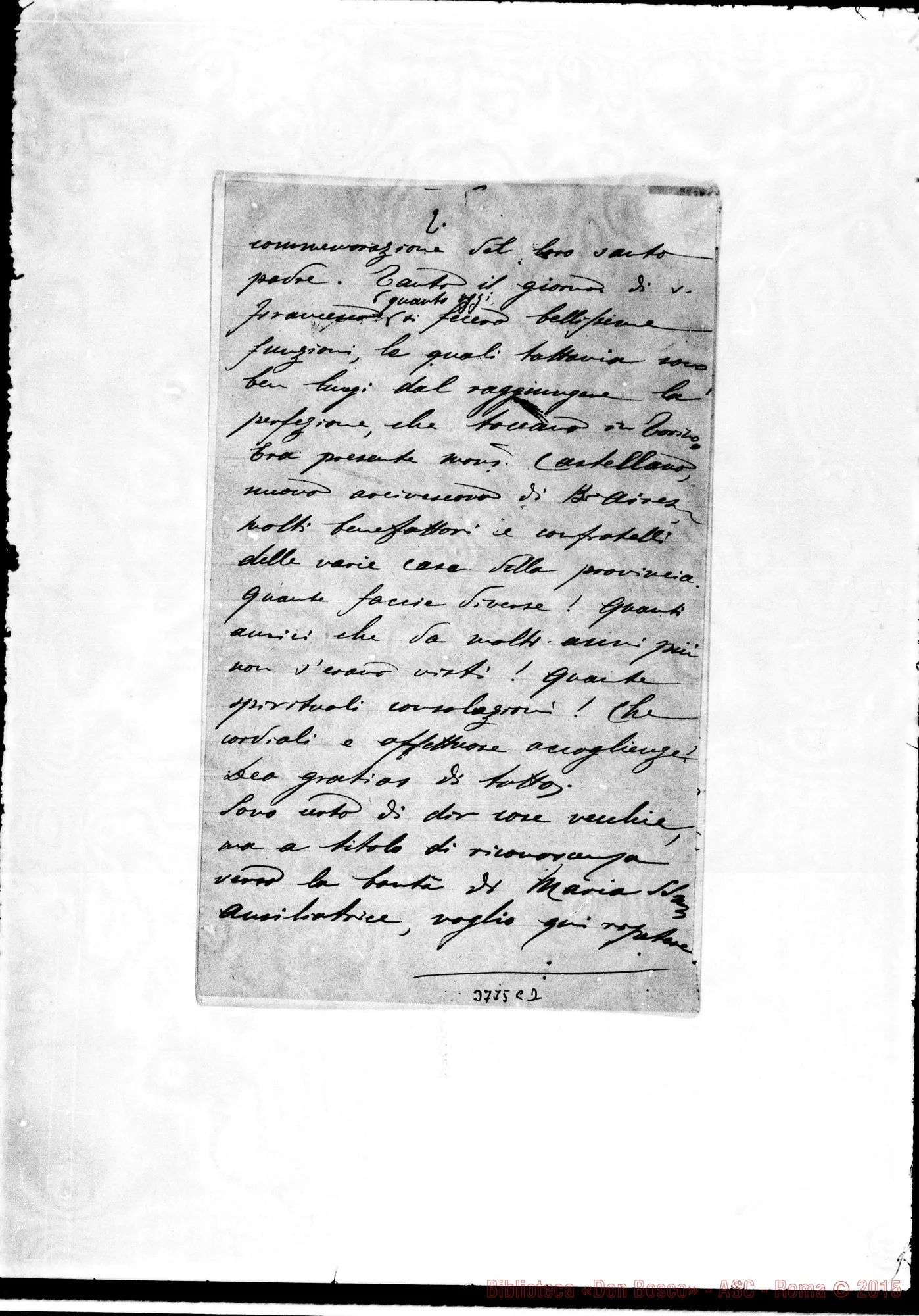 Fotogramma C 2 — « « Bernal, 31-01-1896 Autogr. Rua