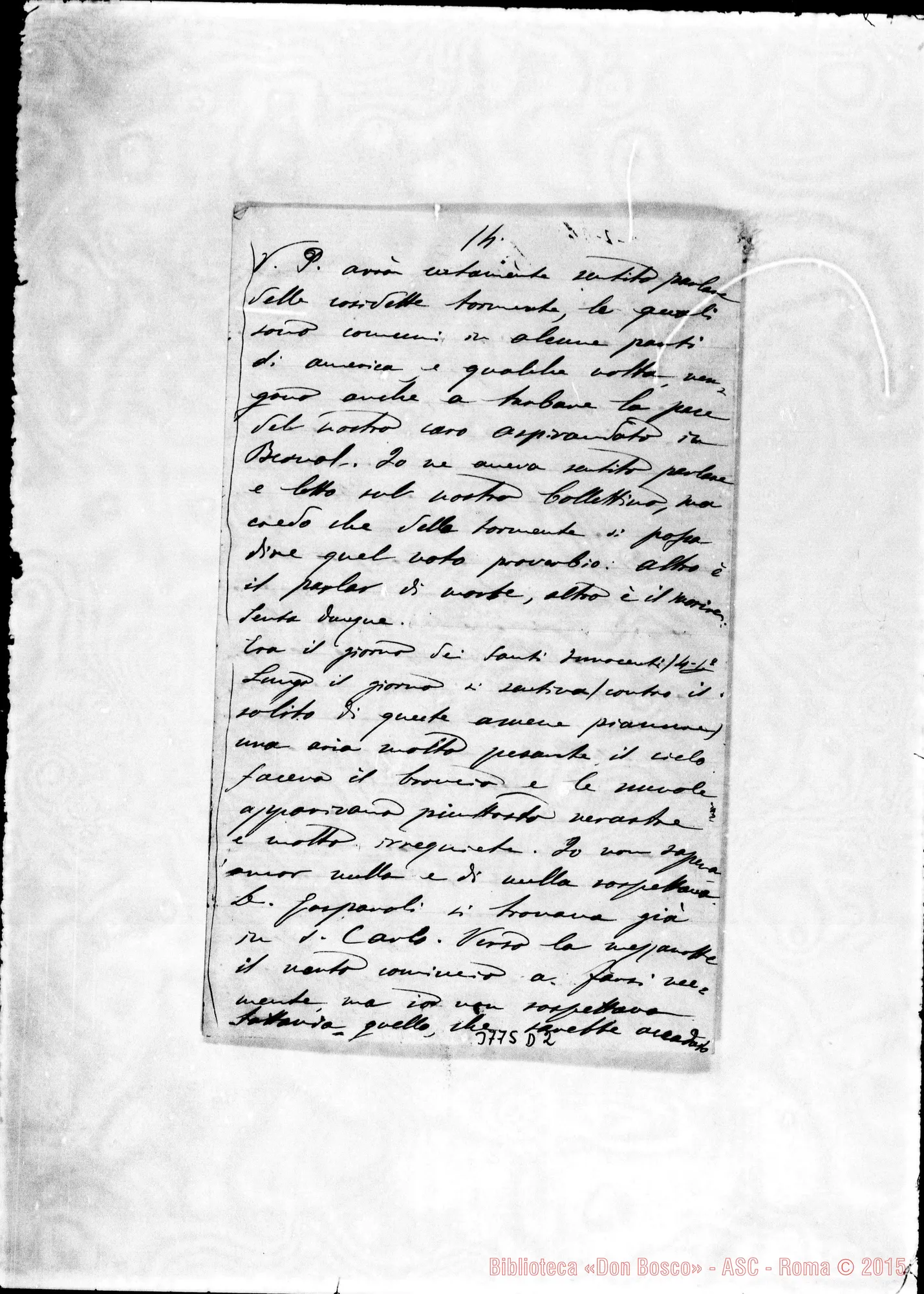 Fotogramma D 2 — « « Bernal, 31-01-1896 Autogr. Rua