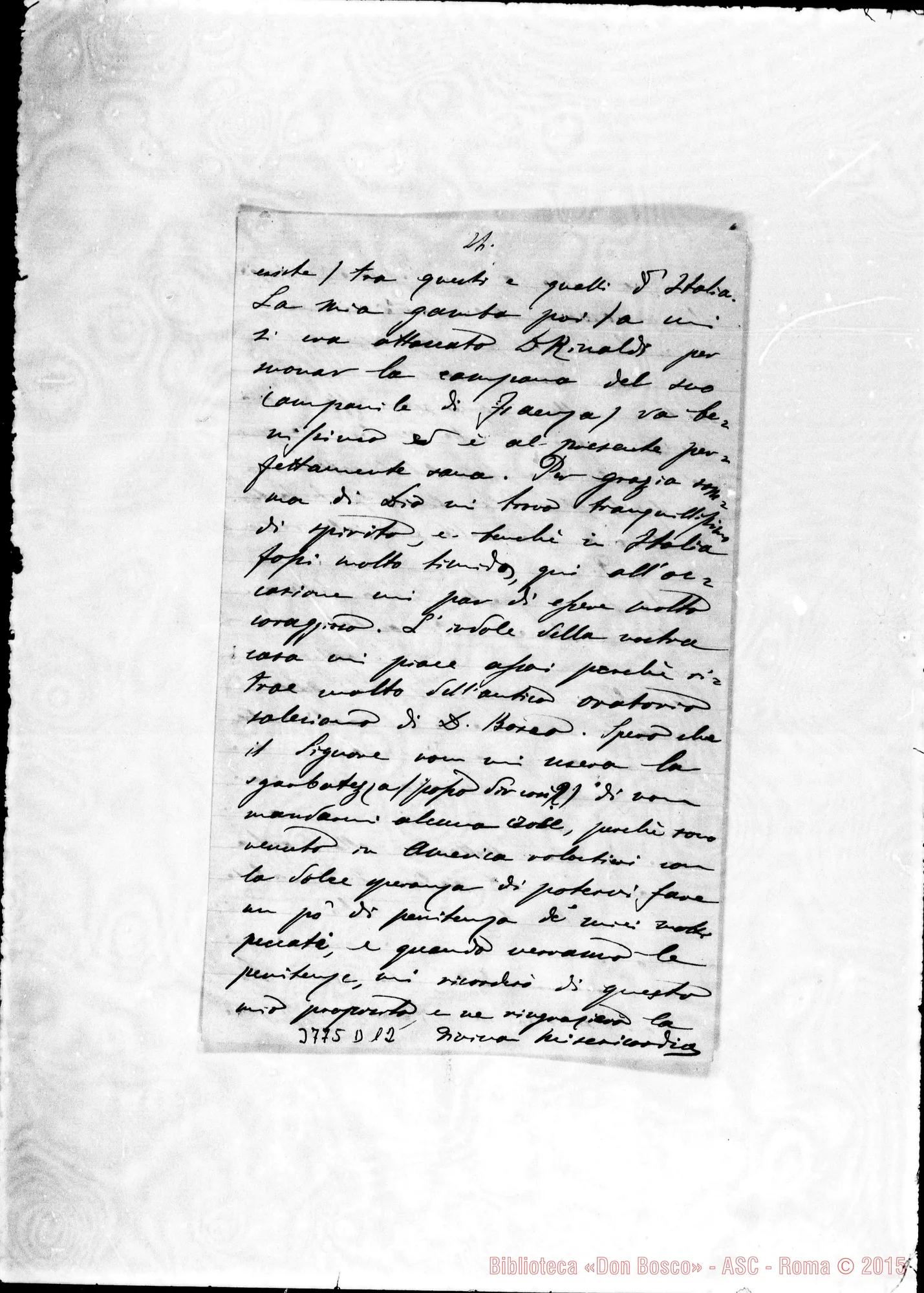 Fotogramma D 12 — « « Bernal, 31-01-1896 Autogr. Rua