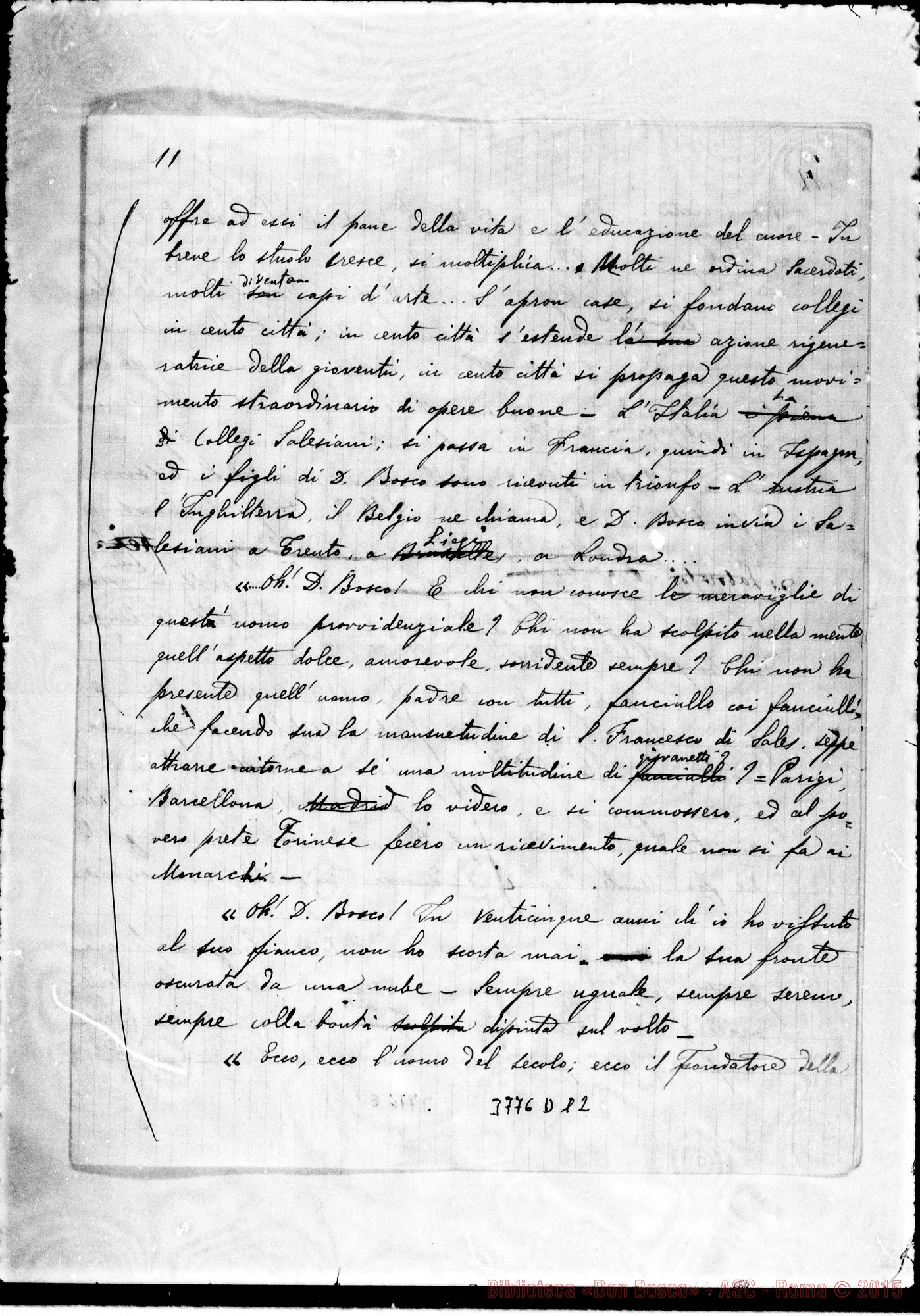 Fotogramma D 12 — Morandi Luigi, ch. Villa Colon, 8-11-1889 Segue: lett. di D. Lasagna A D. Lemoyne