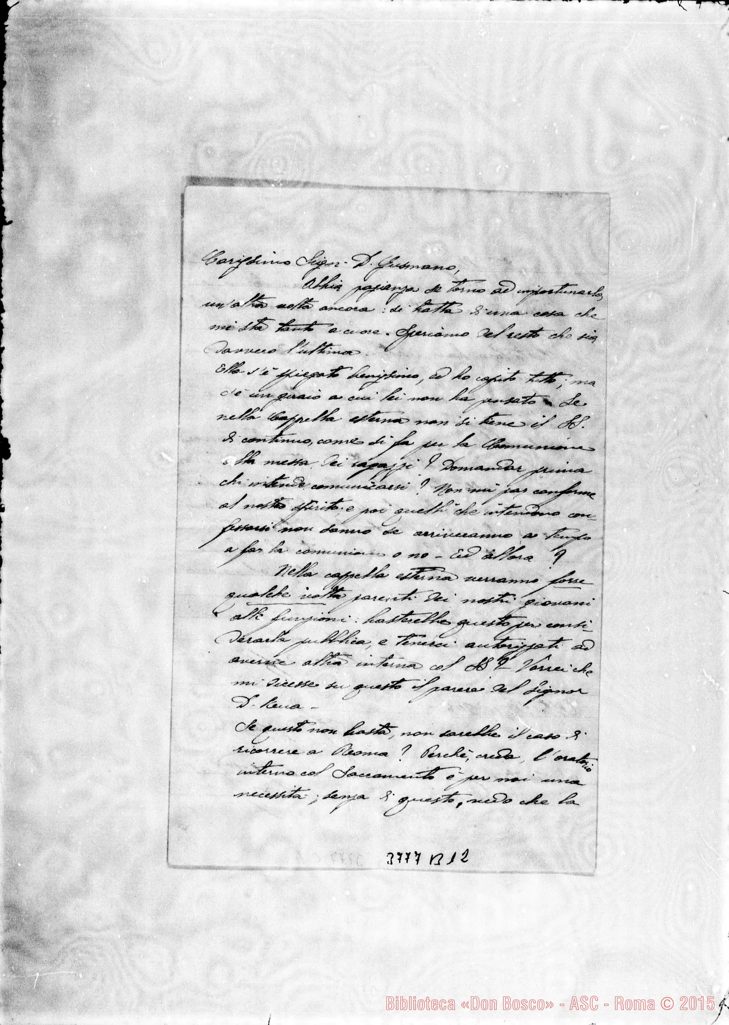 Fotogramma B 12 — Mussa Felice, SDB Este, 28-11-1906 Autogr. Rua: lettera A D. Mussa