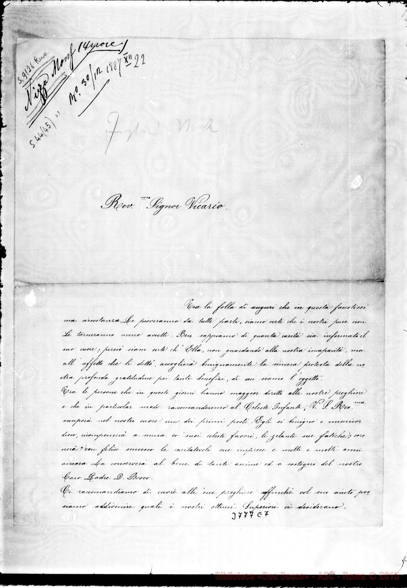 Fotogramma E 7 — NIZZA MONFERRATO Nizza, 22-12-1887