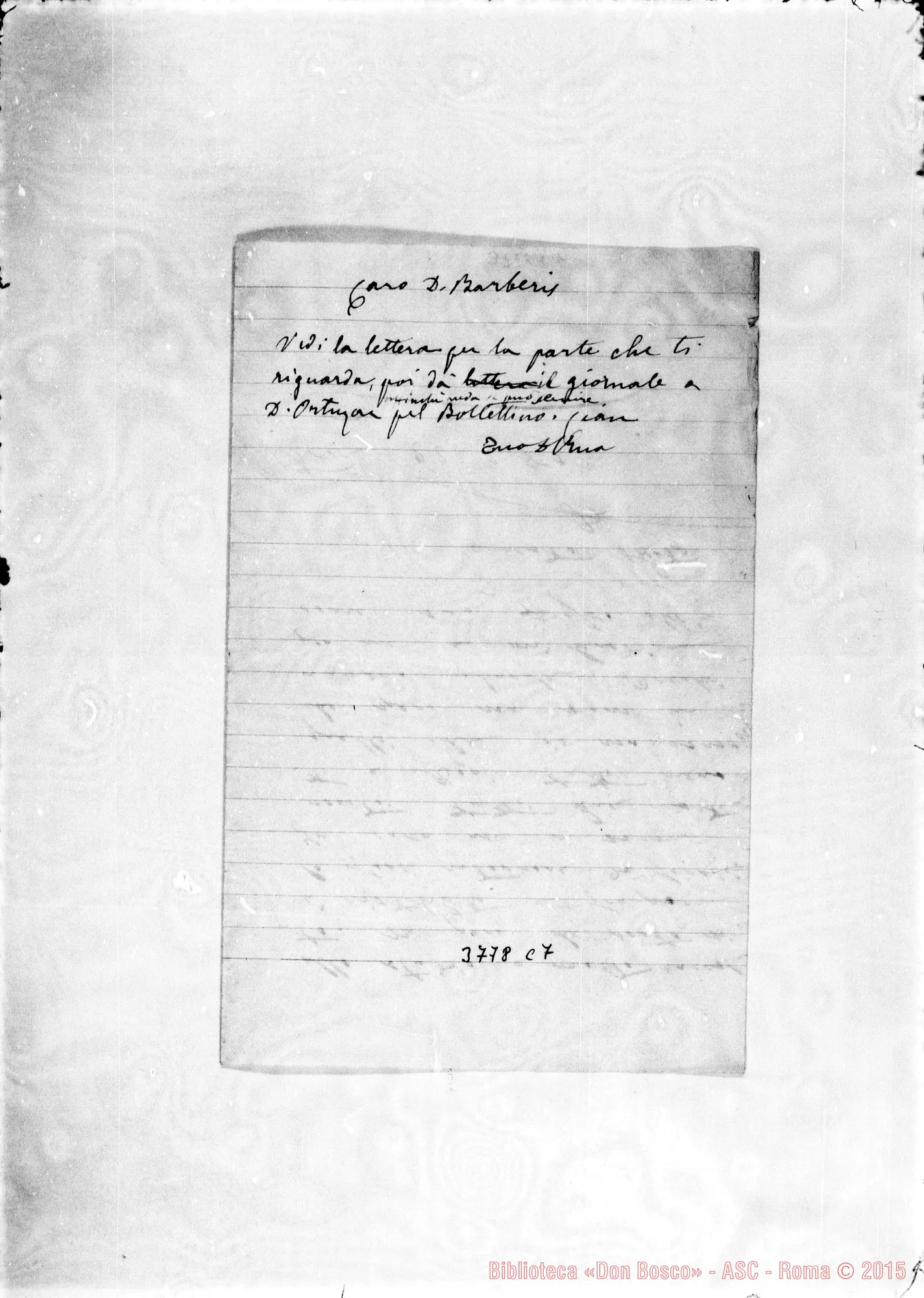 Fotogramma C 7 — « « Utrera, 22-02-1889 Autogr. Rua